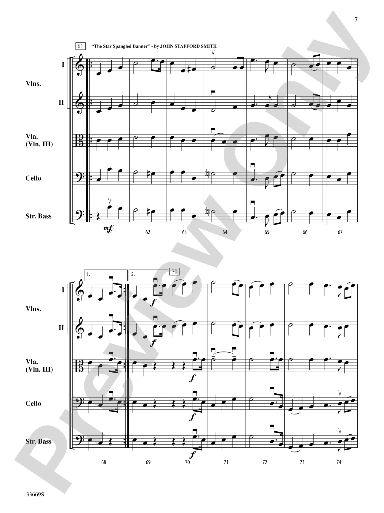 A Patriotic Medley: String Orchestra Conductor Score & Parts