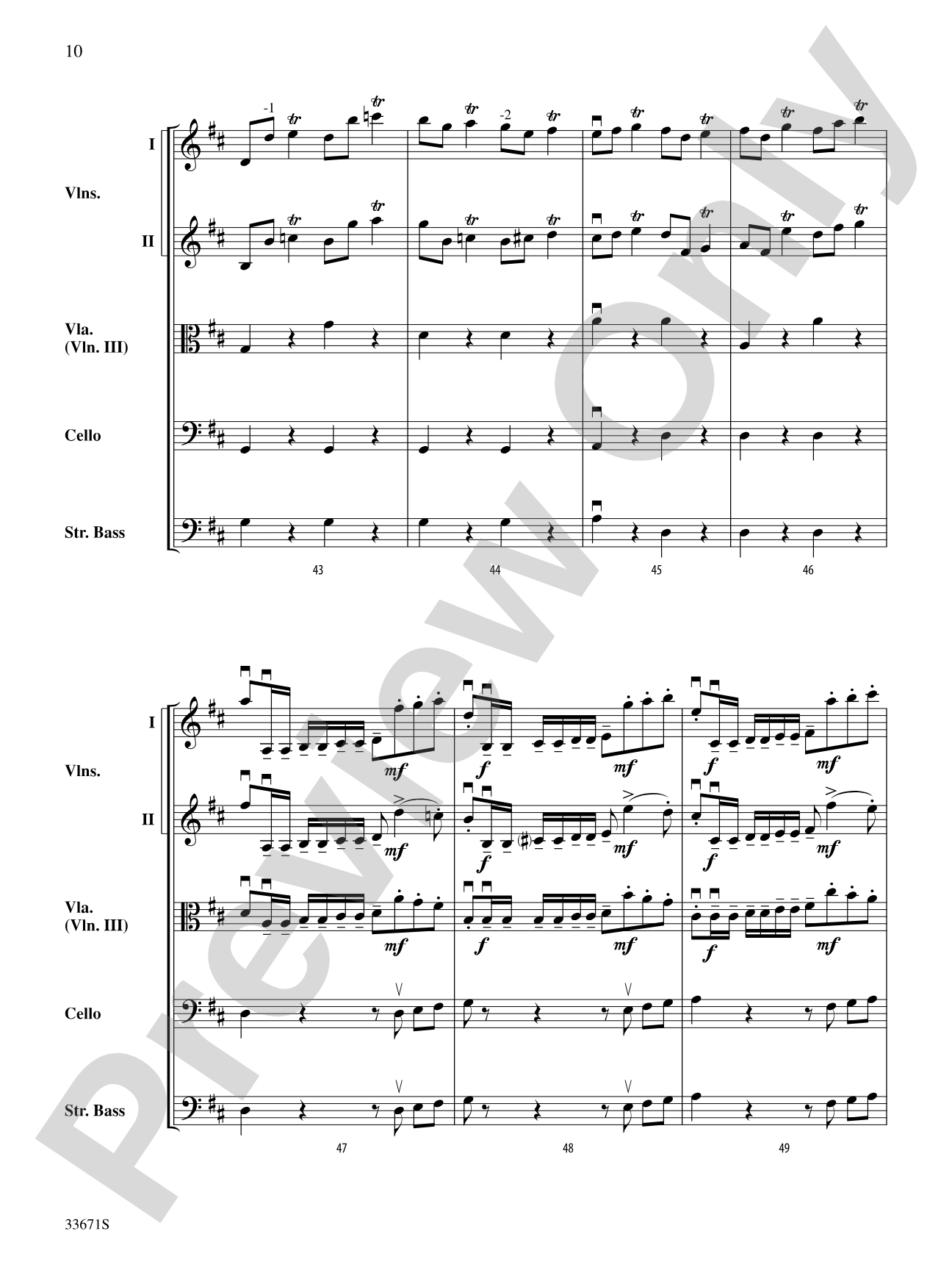Allegro Vivo: String Orchestra Conductor Score & Parts