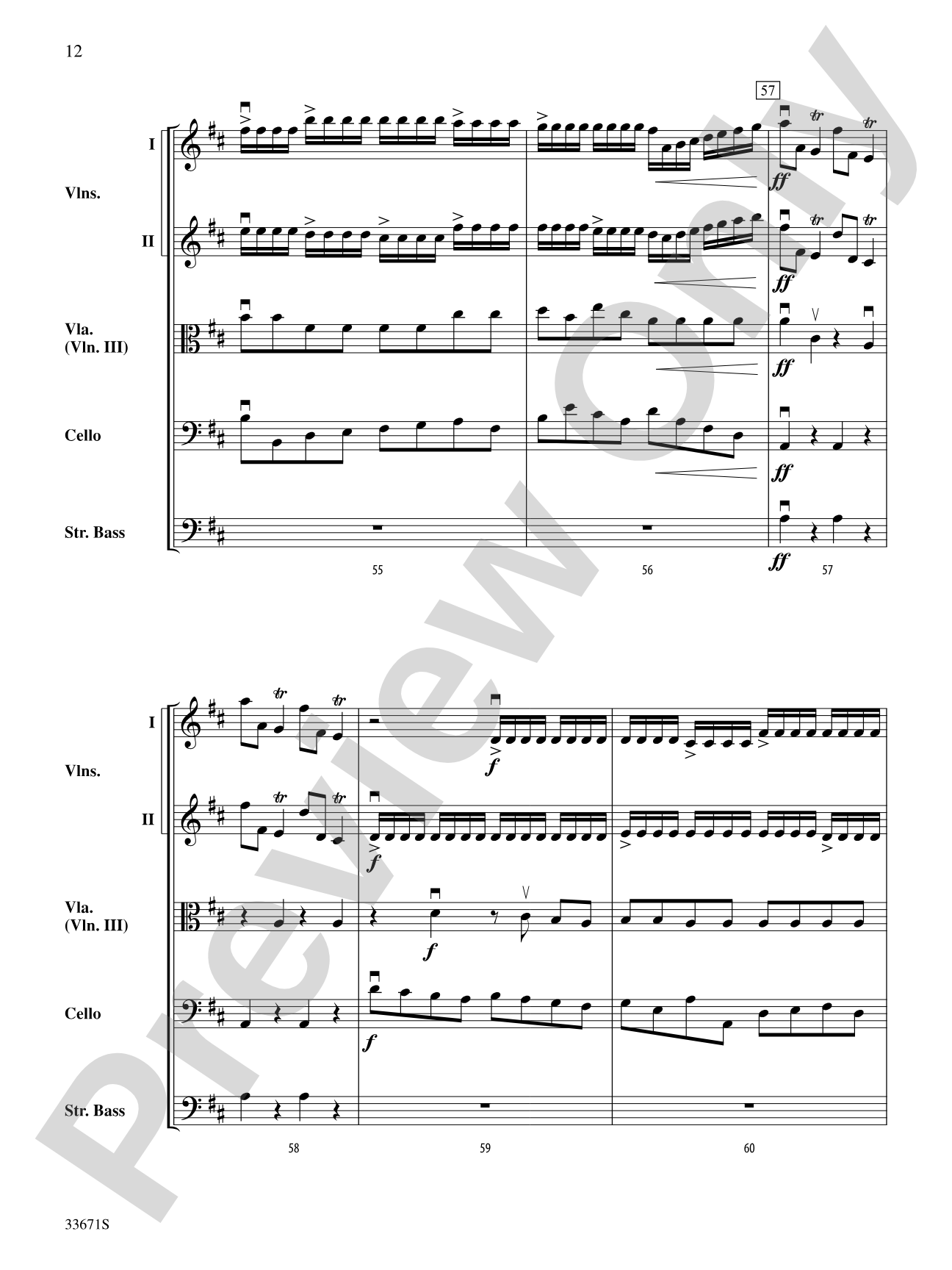 Allegro Vivo: String Orchestra Conductor Score & Parts