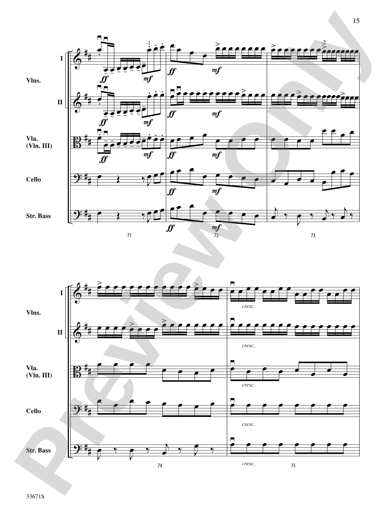 Allegro Vivo: String Orchestra Conductor Score & Parts