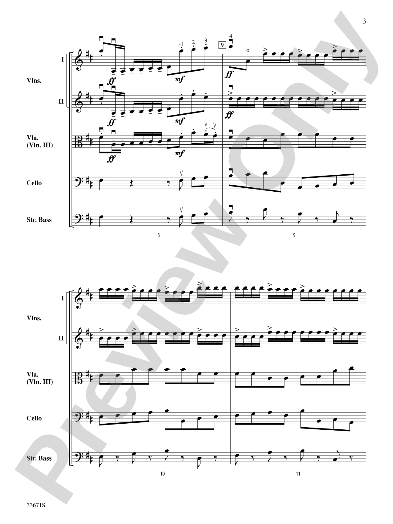 Allegro Vivo: String Orchestra Conductor Score & Parts