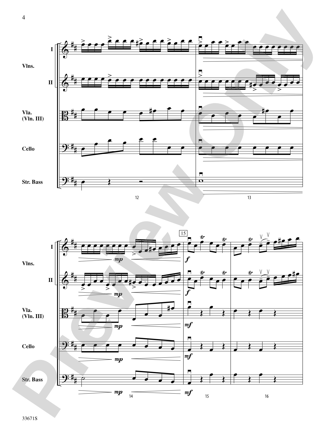 Allegro Vivo: String Orchestra Conductor Score & Parts