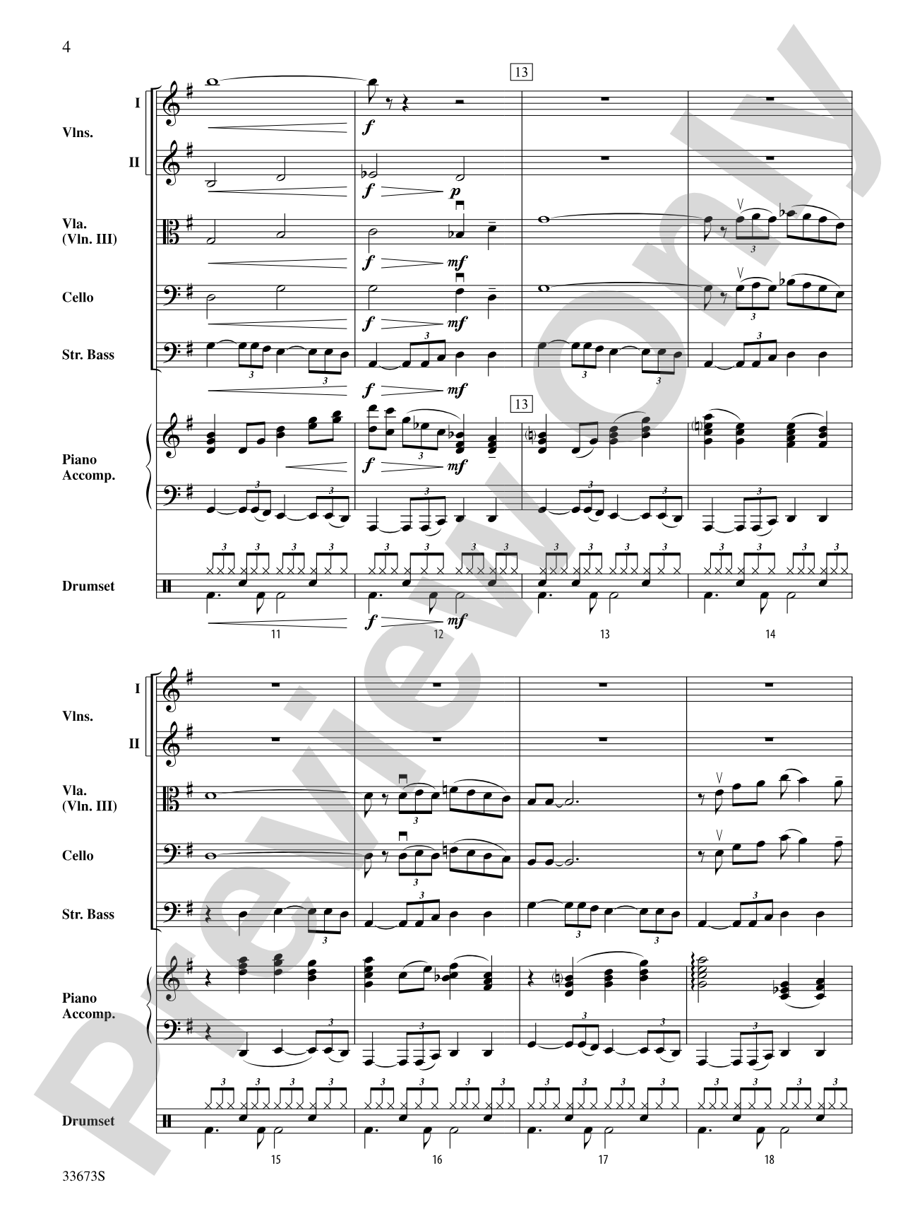 At Last: String Orchestra Conductor Score & Parts