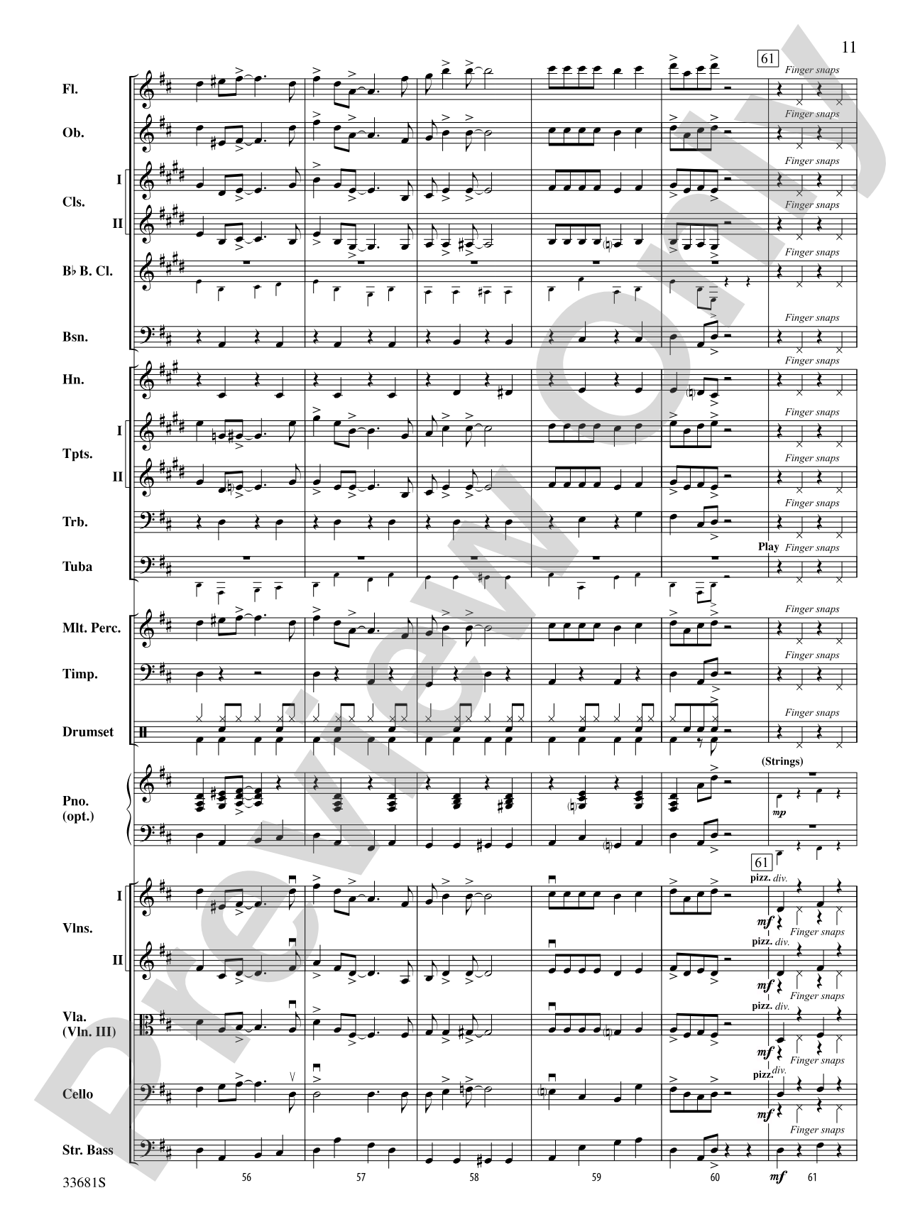 Jazzy Little Brown Jug: Full Orchestra Conductor Score & Parts