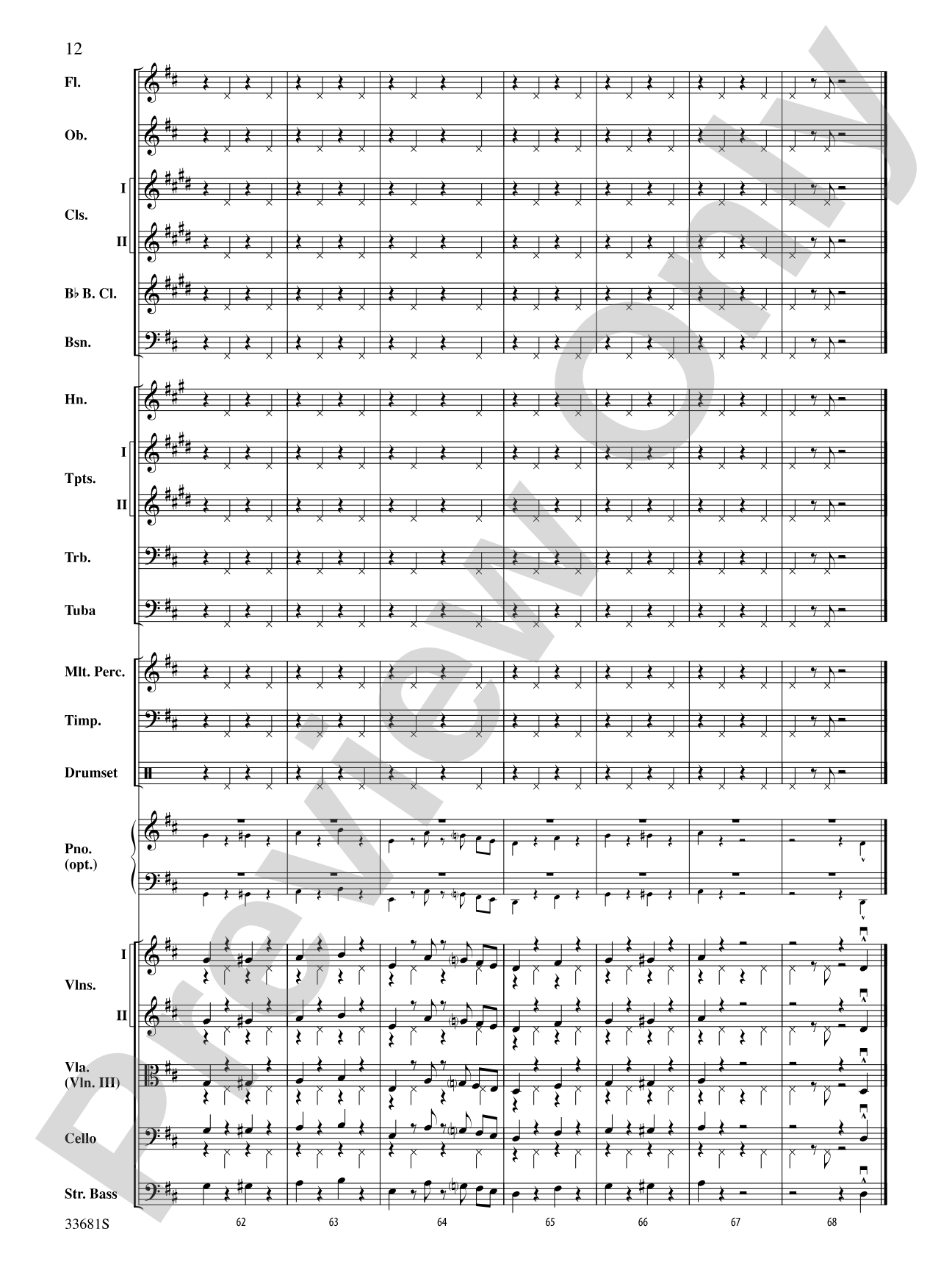 Jazzy Little Brown Jug: Full Orchestra Conductor Score & Parts