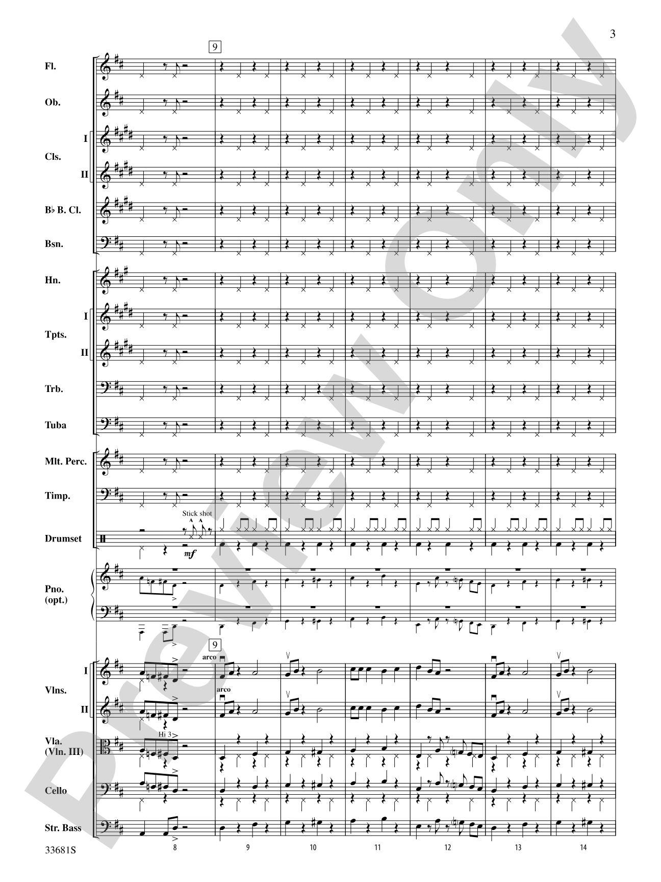 Jazzy Little Brown Jug: Full Orchestra Conductor Score & Parts