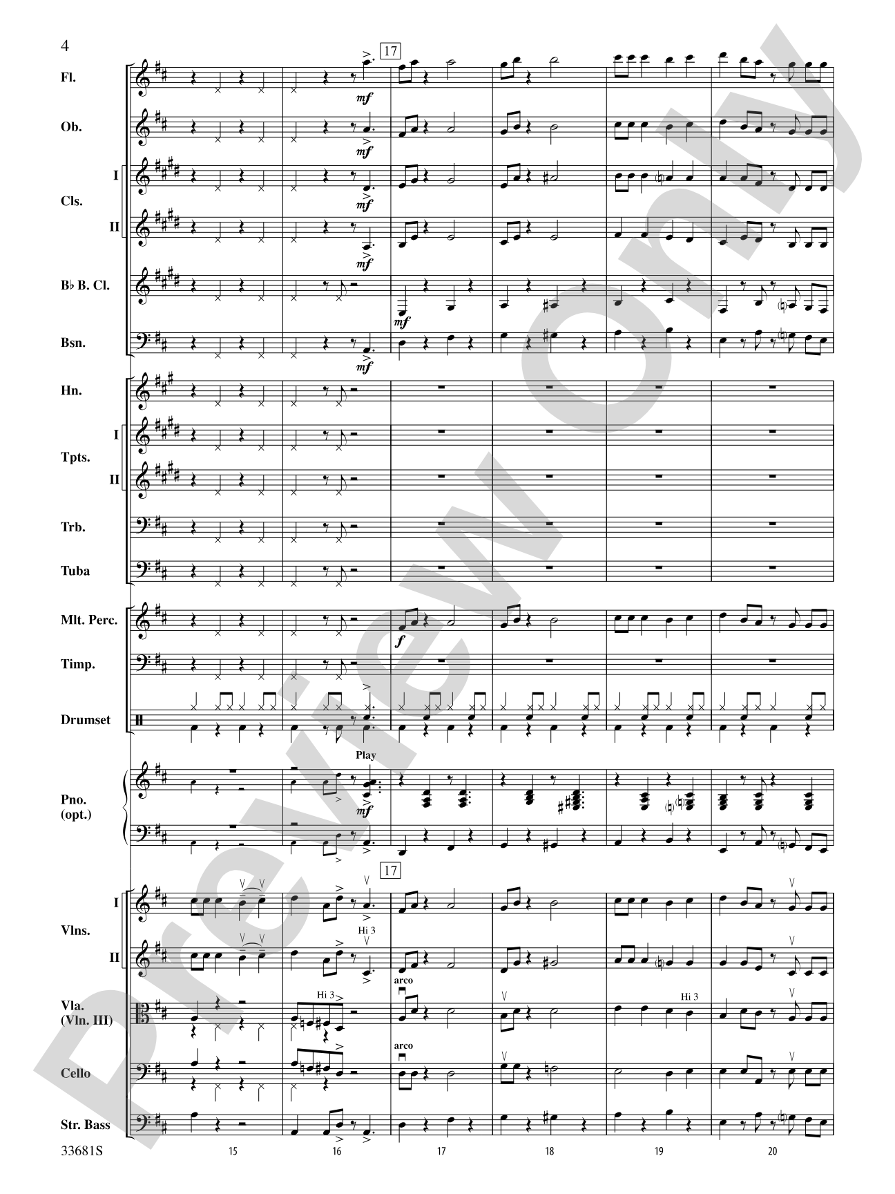 Jazzy Little Brown Jug: Full Orchestra Conductor Score & Parts