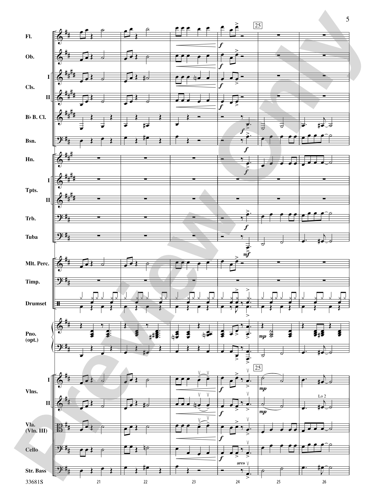 Jazzy Little Brown Jug: Full Orchestra Conductor Score & Parts