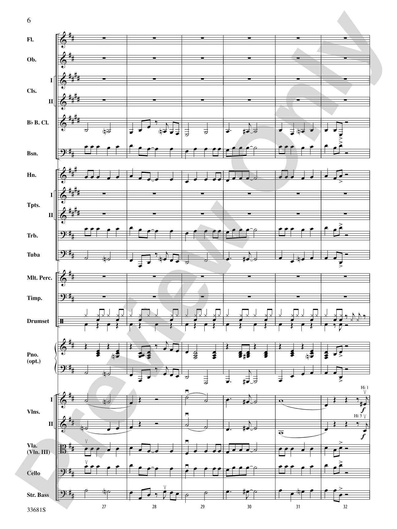 Jazzy Little Brown Jug: Full Orchestra Conductor Score & Parts