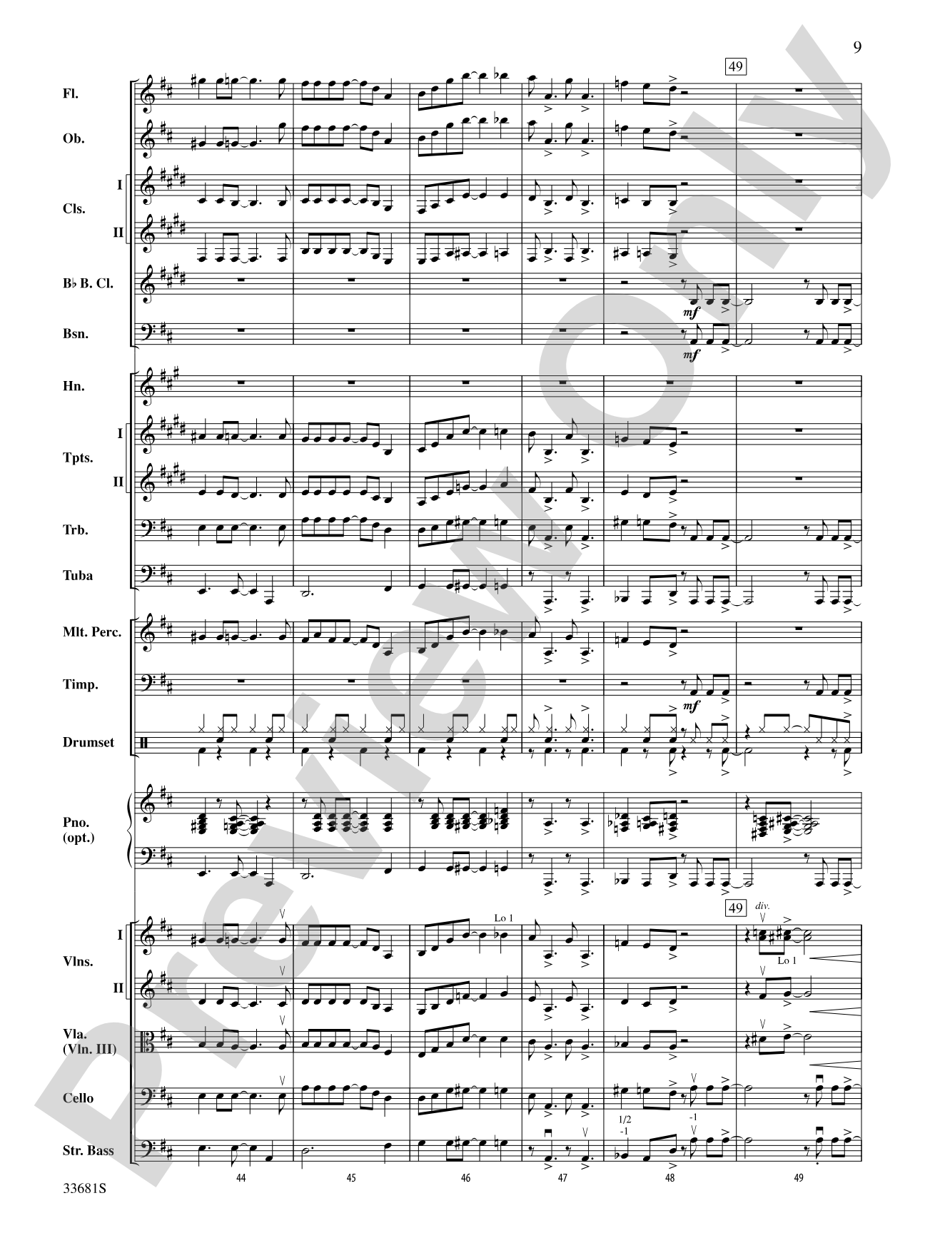 Jazzy Little Brown Jug: Full Orchestra Conductor Score & Parts