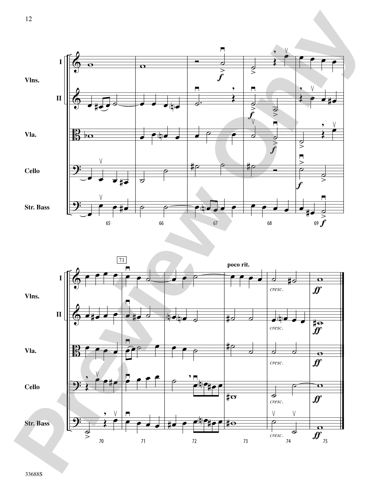 Prelude and Fugue in A Minor: String Orchestra Conductor Score & Parts
