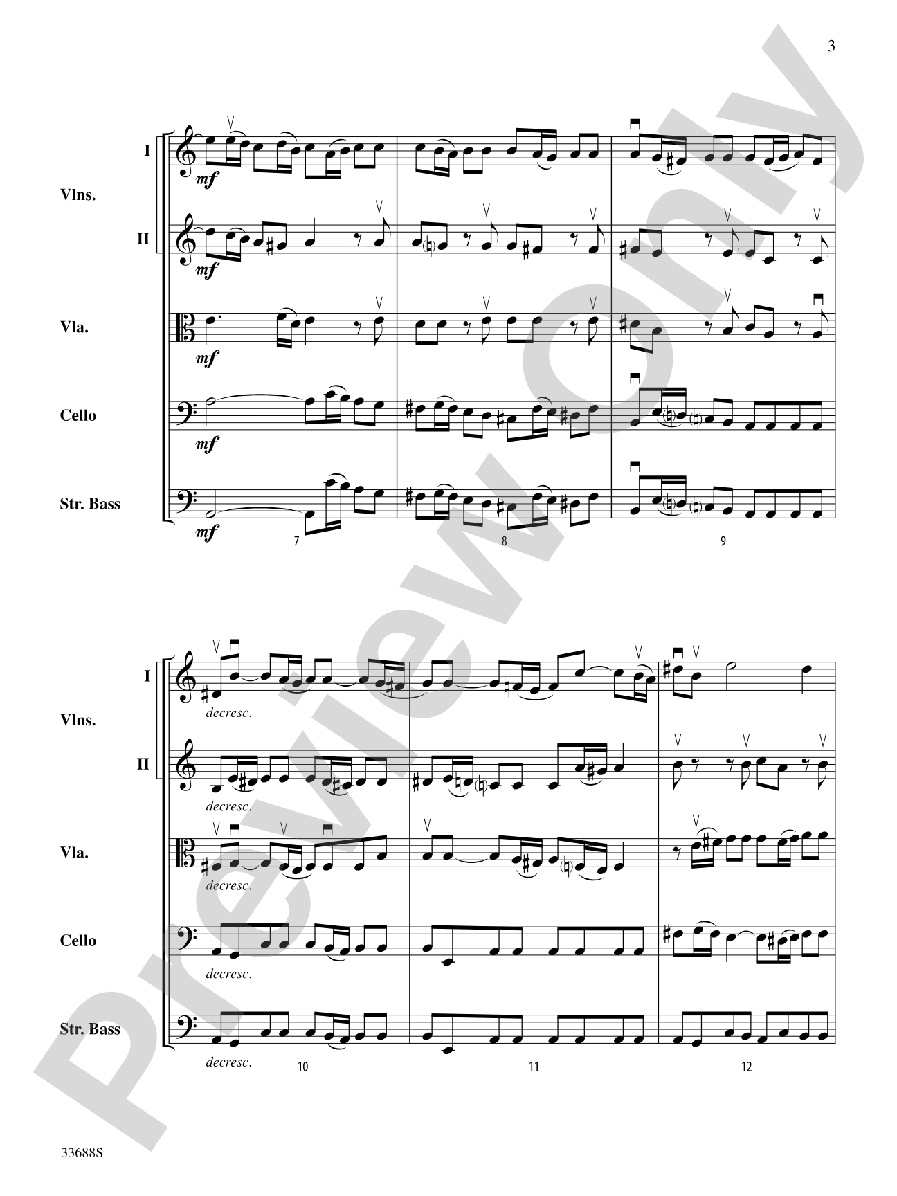 Prelude and Fugue in A Minor: String Orchestra Conductor Score & Parts