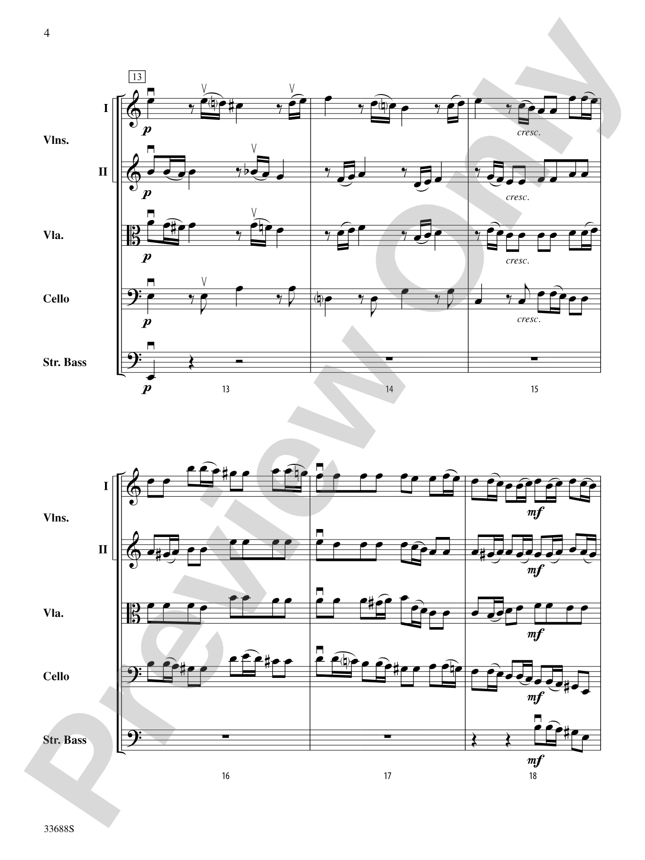 Prelude and Fugue in A Minor: String Orchestra Conductor Score & Parts