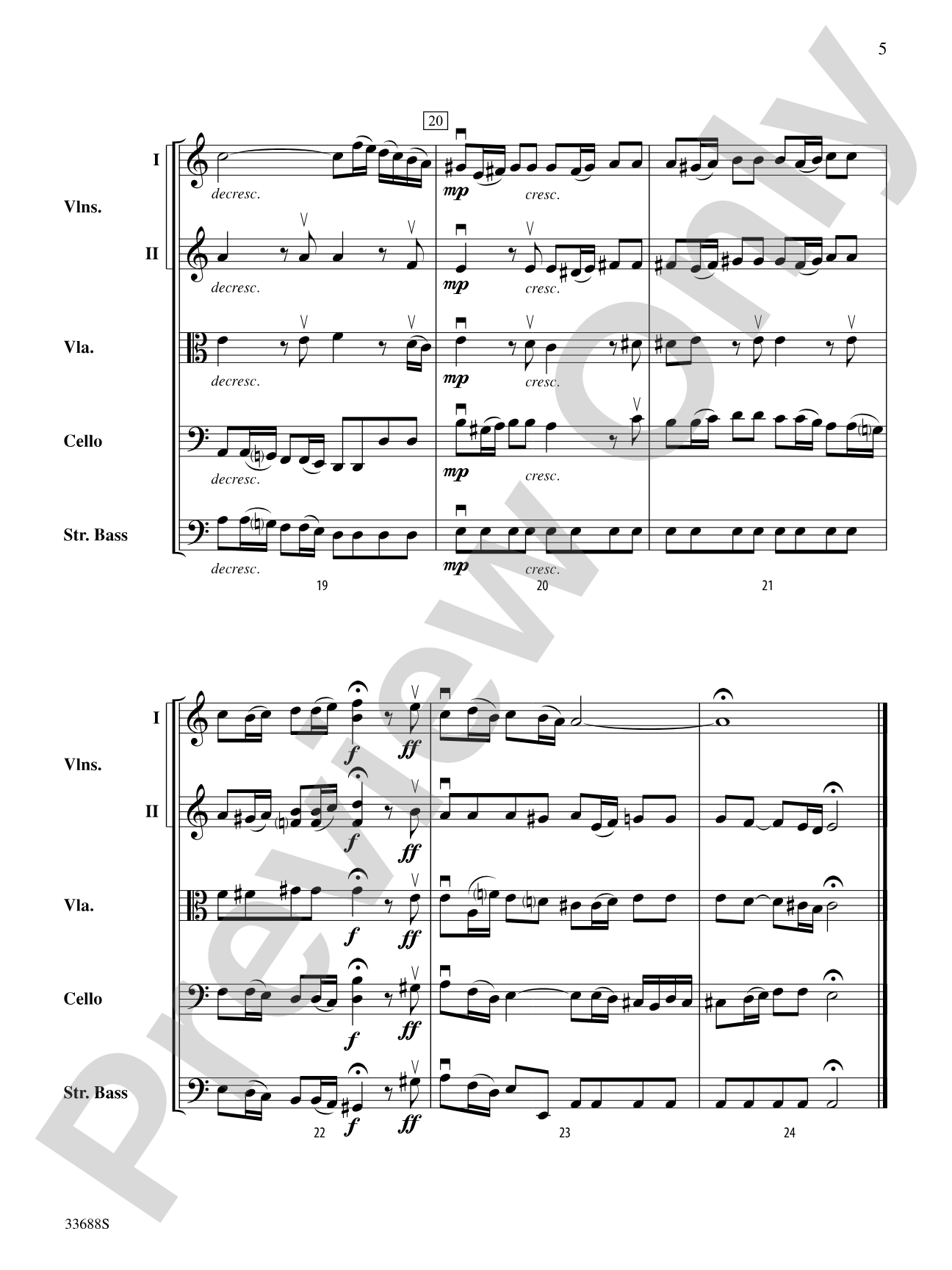 Prelude and Fugue in A Minor: String Orchestra Conductor Score & Parts