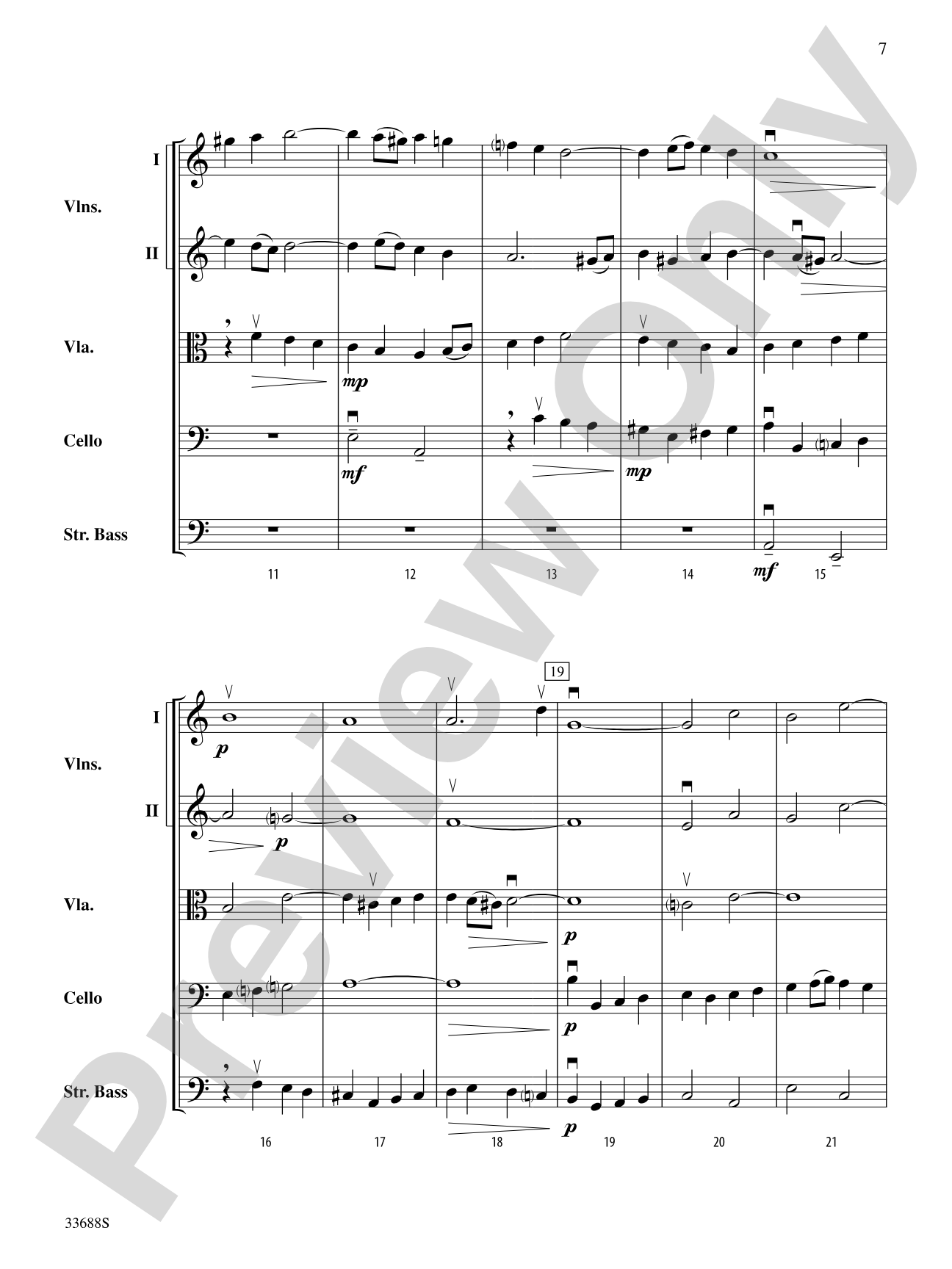 Prelude and Fugue in A Minor: String Orchestra Conductor Score & Parts