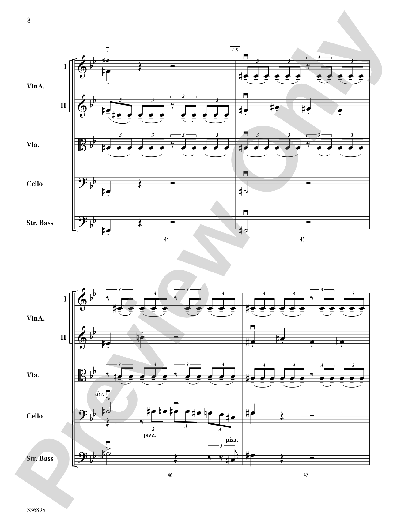 Sonata No. 8 "Pathetique": String Orchestra Conductor Score & Parts