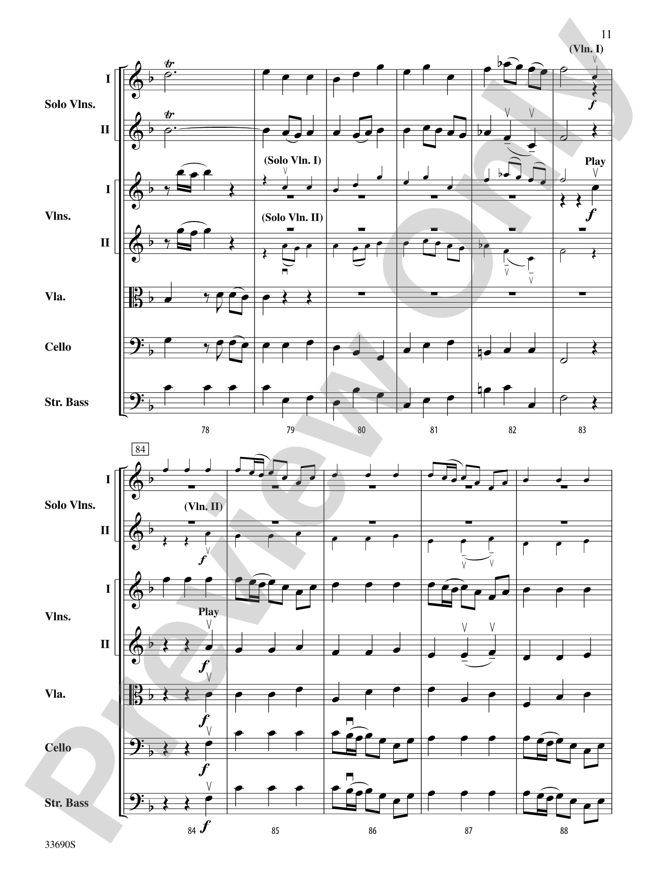 My Spirit Be Joyful (from Cantata No. 146): String Orchestra Conductor Score & Parts