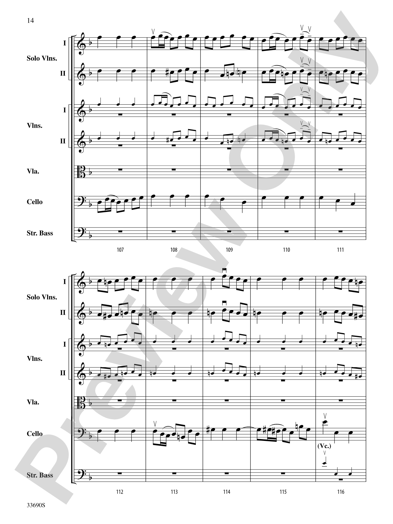 My Spirit Be Joyful (from Cantata No. 146): String Orchestra Conductor Score & Parts