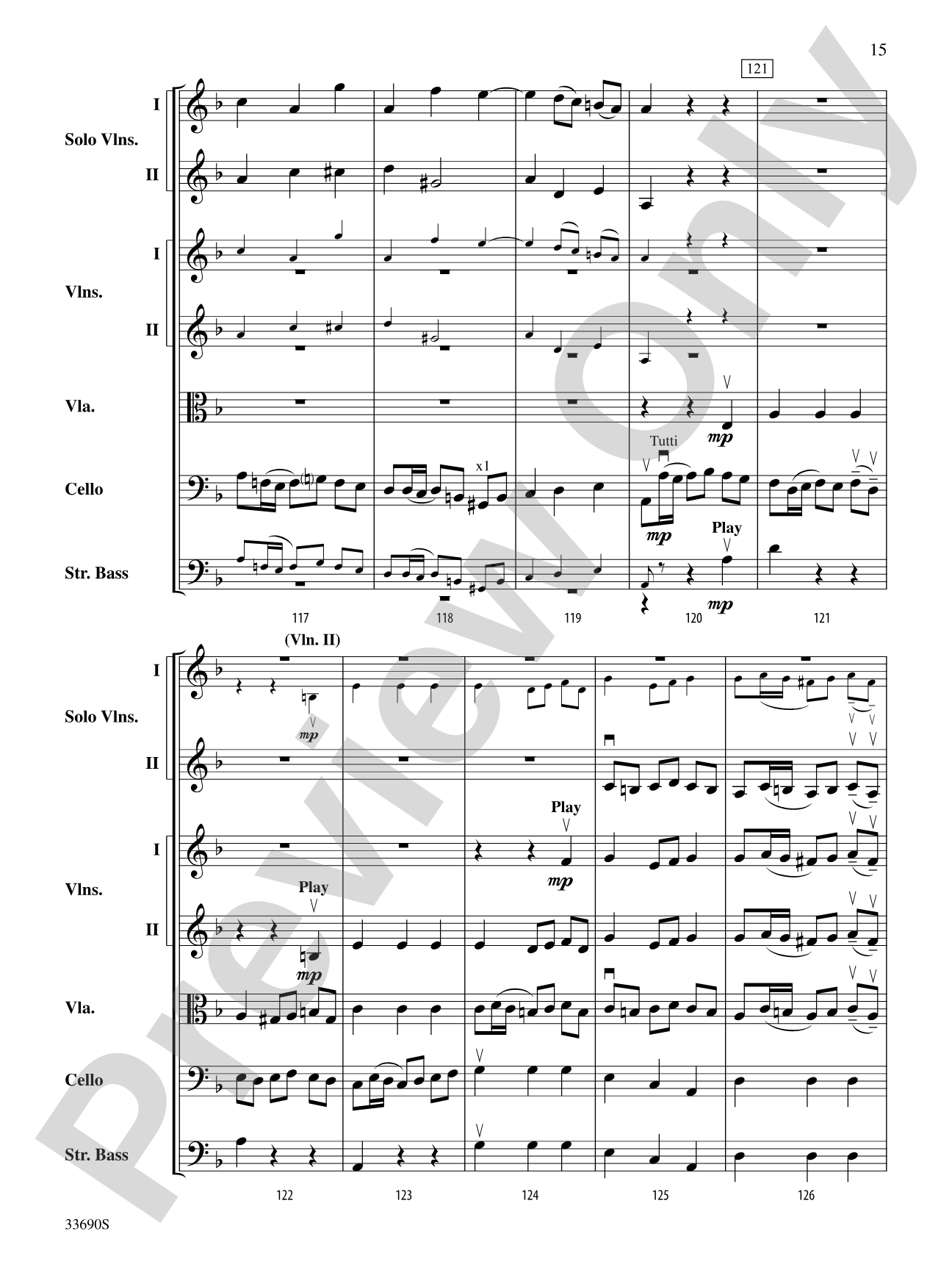 My Spirit Be Joyful (from Cantata No. 146): String Orchestra Conductor Score & Parts