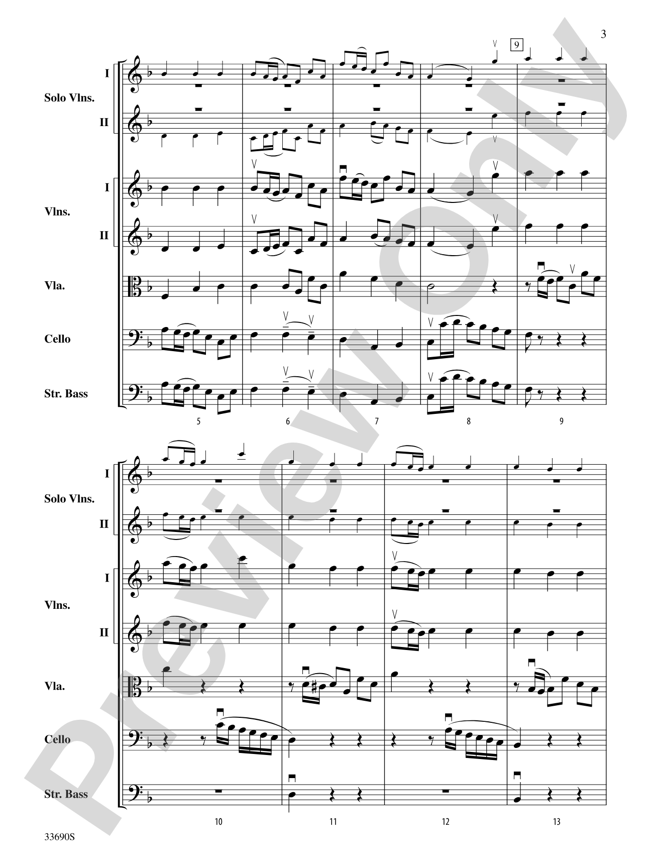 My Spirit Be Joyful (from Cantata No. 146): String Orchestra Conductor Score & Parts