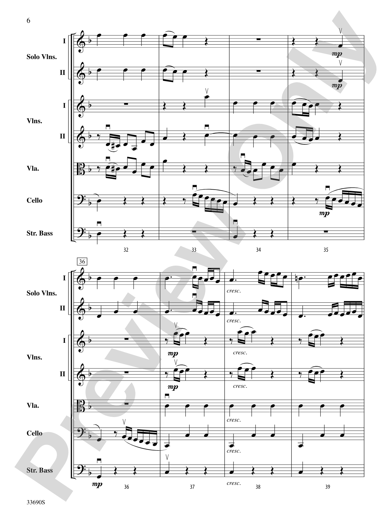My Spirit Be Joyful (from Cantata No. 146): String Orchestra Conductor Score & Parts