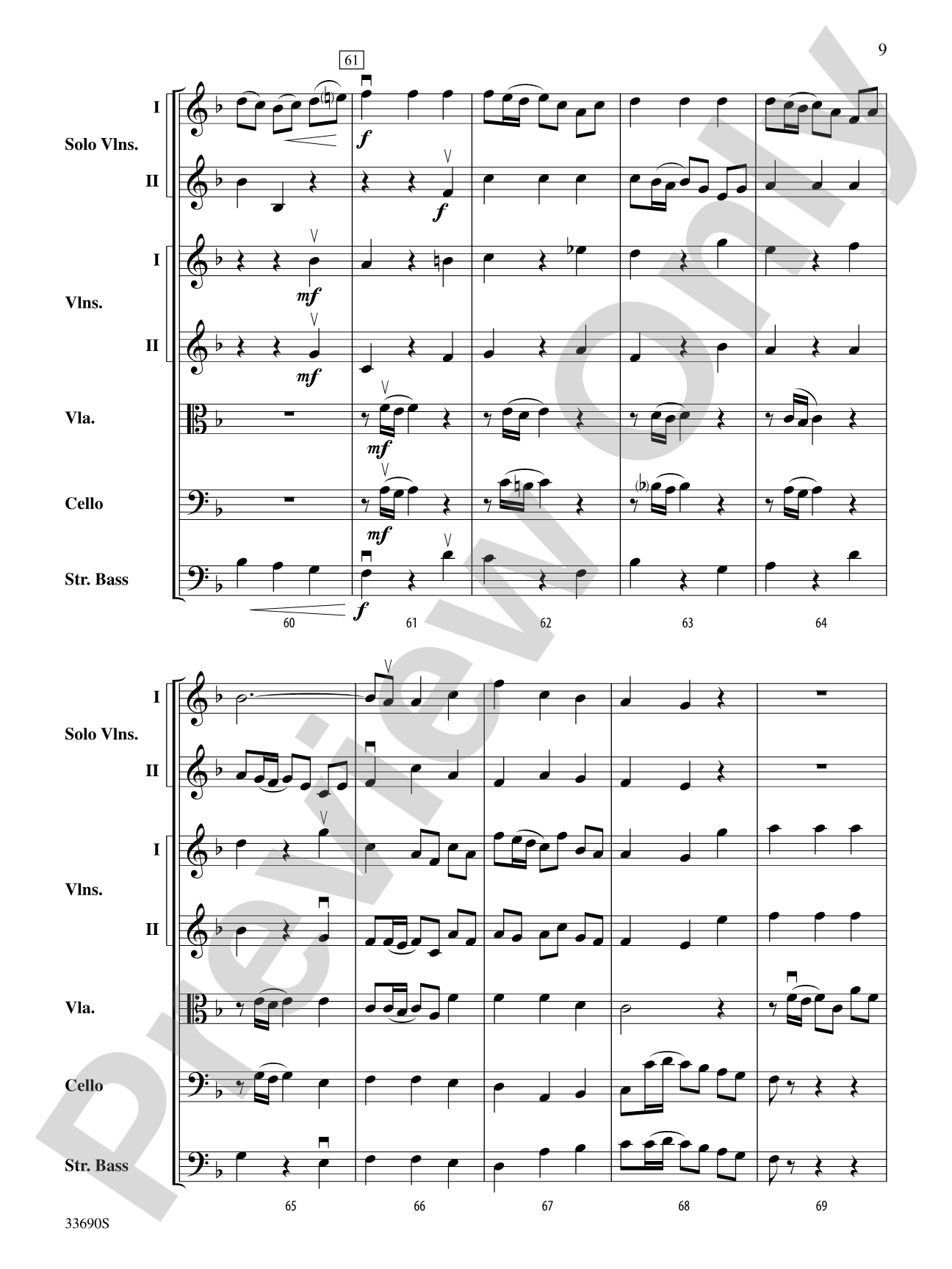 My Spirit Be Joyful (from Cantata No. 146): String Orchestra Conductor Score & Parts