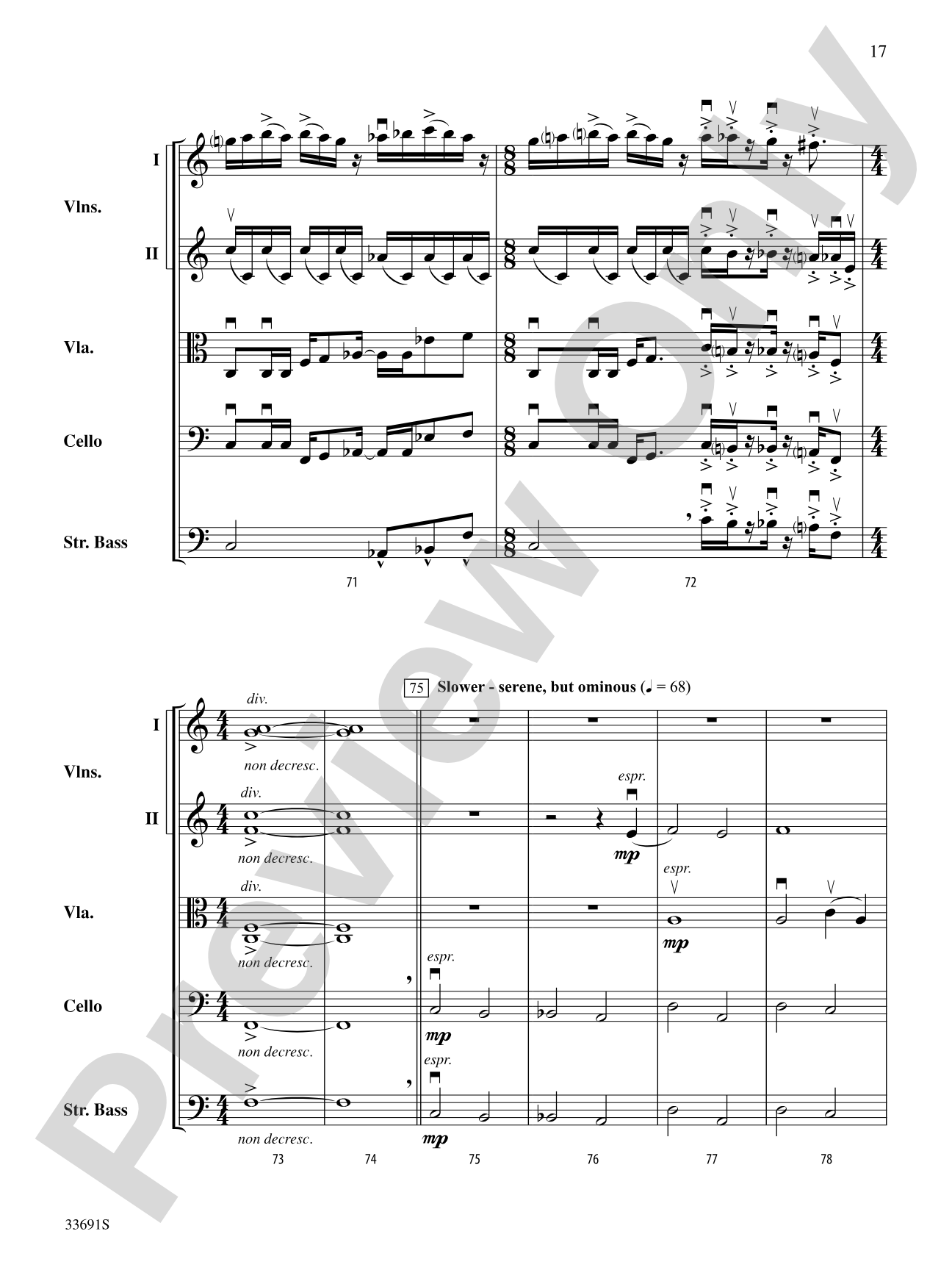 Paranoid Android (from OK Computer): String Orchestra Conductor Score & Parts