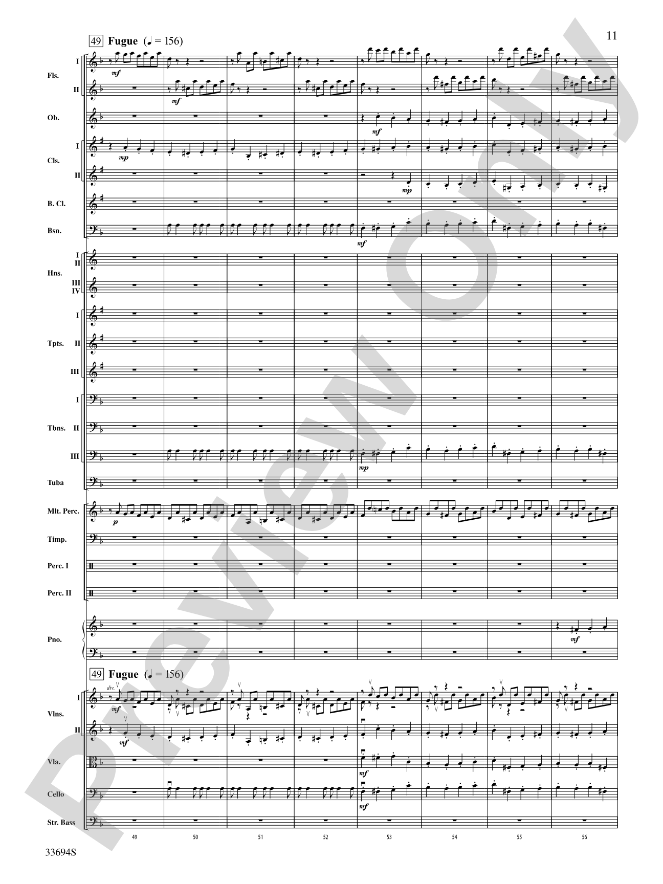 Toccata and Fugue in D Minor: Full Orchestra Conductor Score & Parts