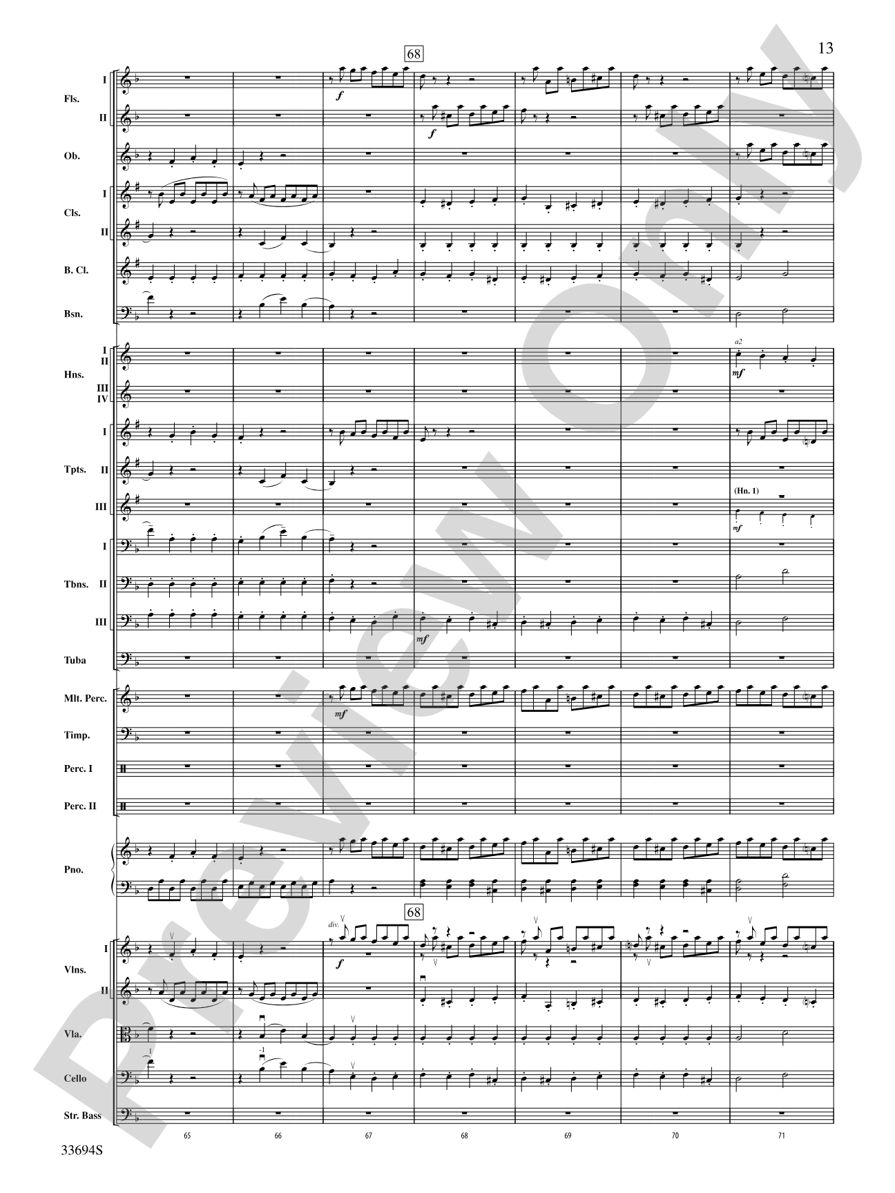 Toccata and Fugue in D Minor: Full Orchestra Conductor Score & Parts