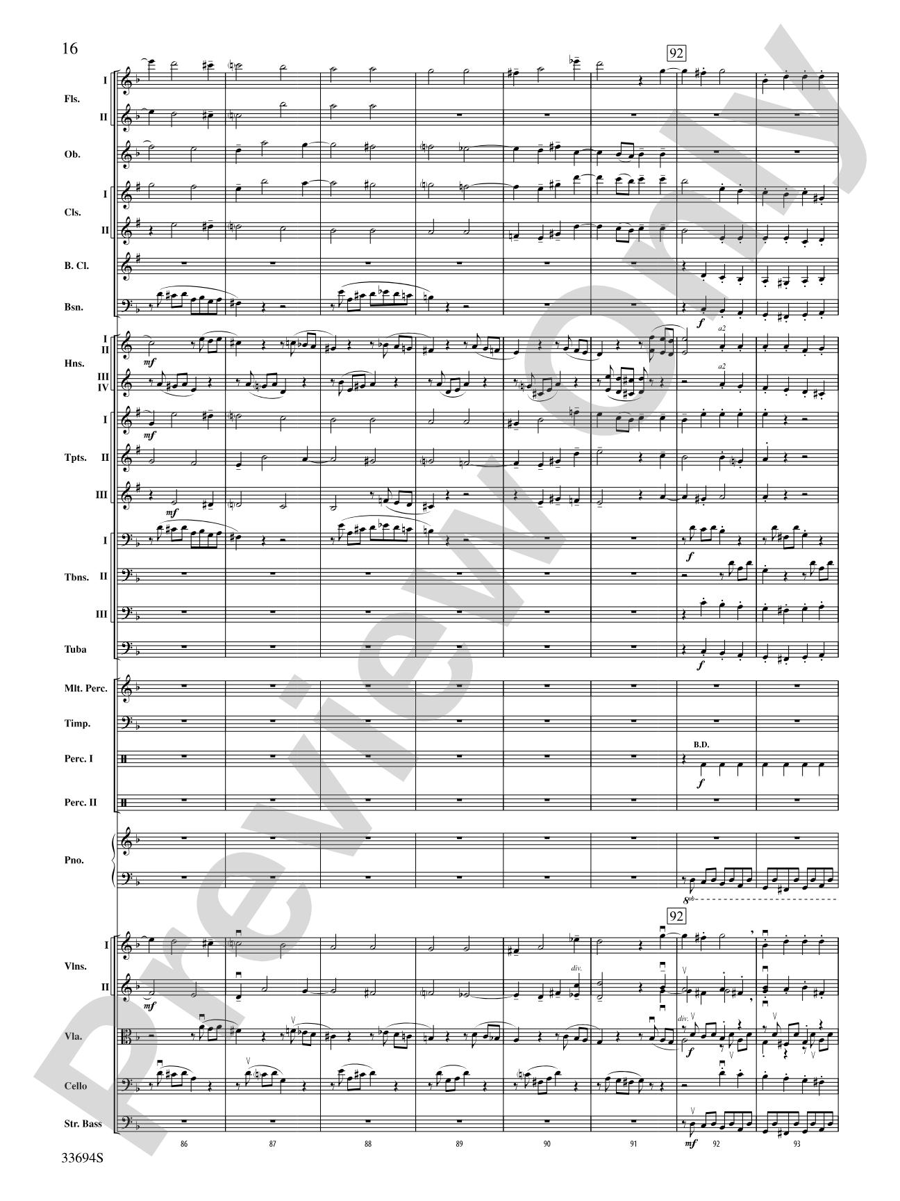 Toccata and Fugue in D Minor: Full Orchestra Conductor Score & Parts