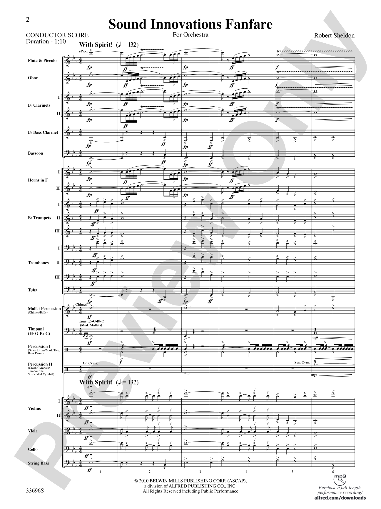 Sound Innovations Fanfare: Full Orchestra Conductor Score & Parts