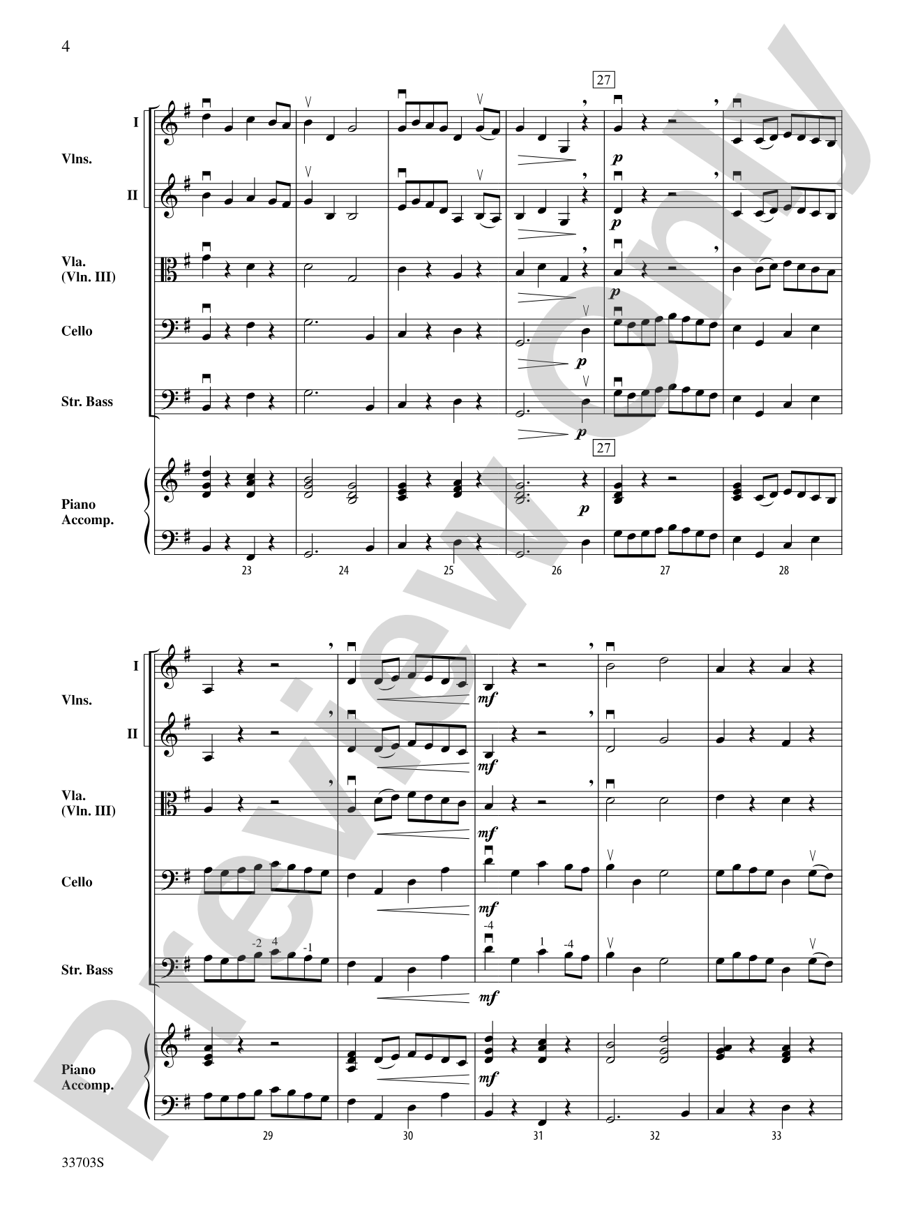 Gavotte: String Orchestra Conductor Score & Parts