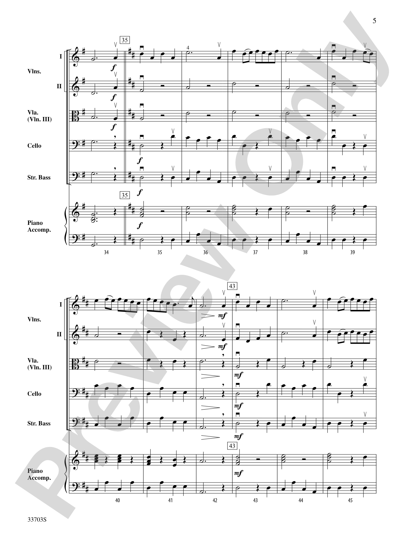 Gavotte: String Orchestra Conductor Score & Parts