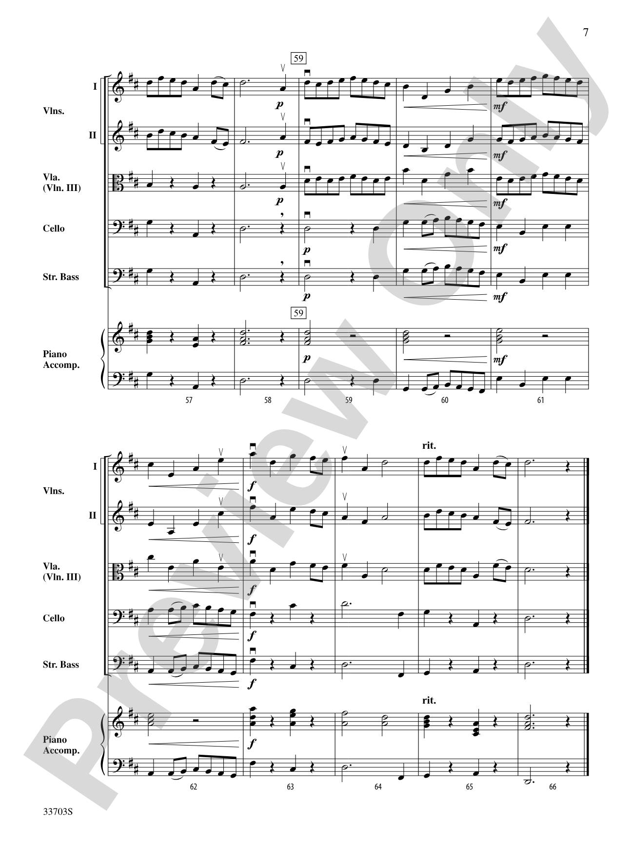 Gavotte: String Orchestra Conductor Score & Parts