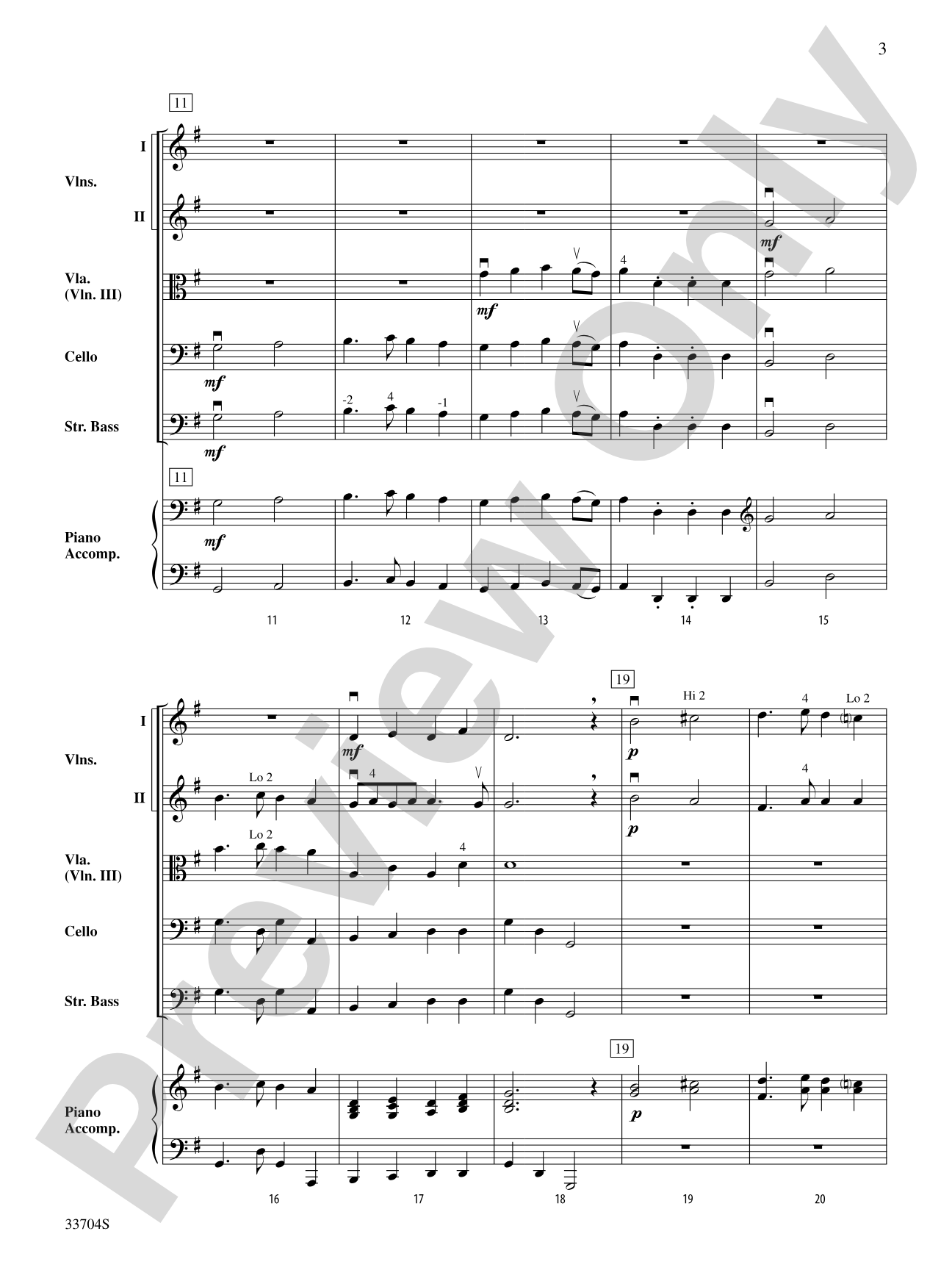 The Prince of Denmark's March: String Orchestra Conductor Score & Parts