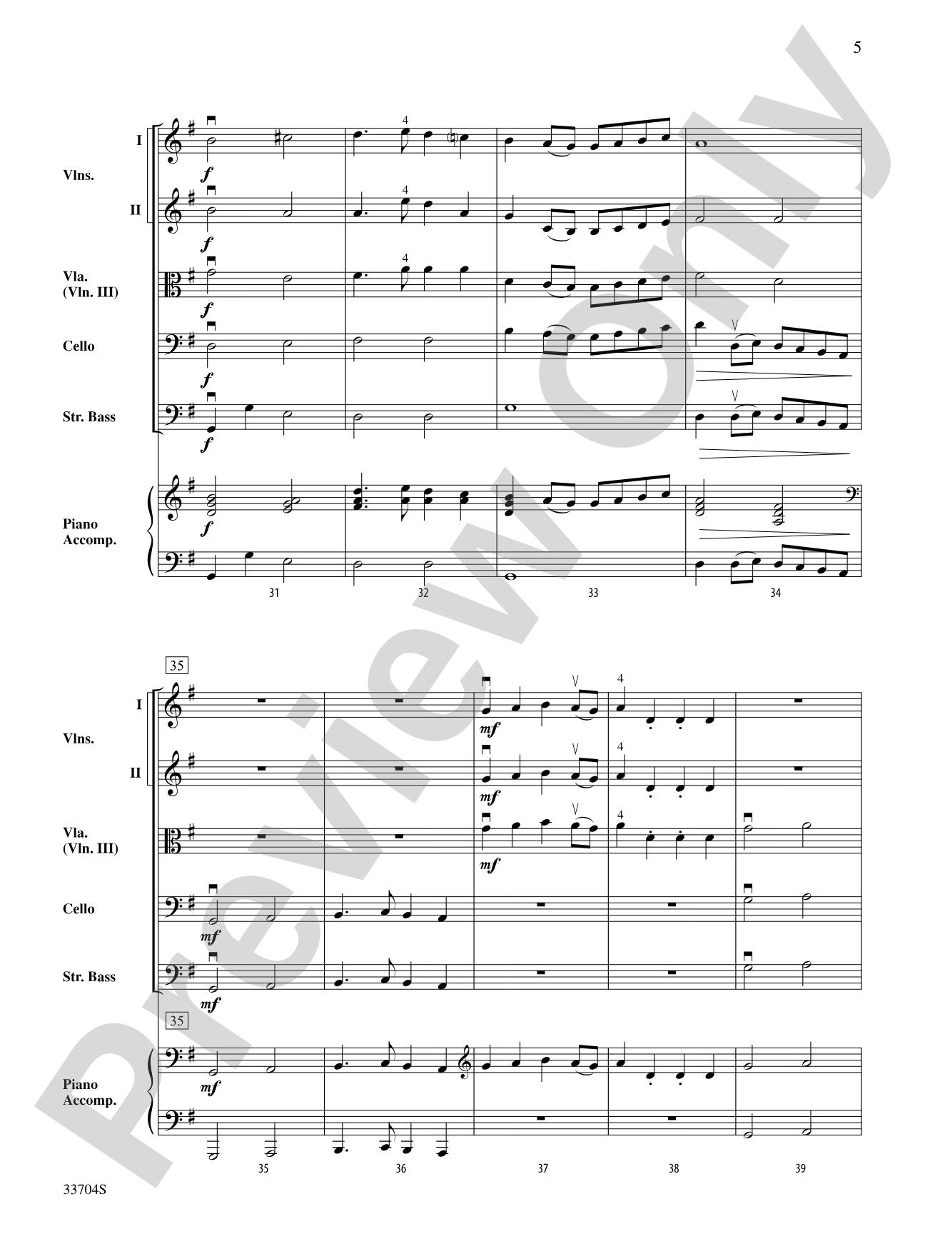The Prince of Denmark's March: String Orchestra Conductor Score & Parts