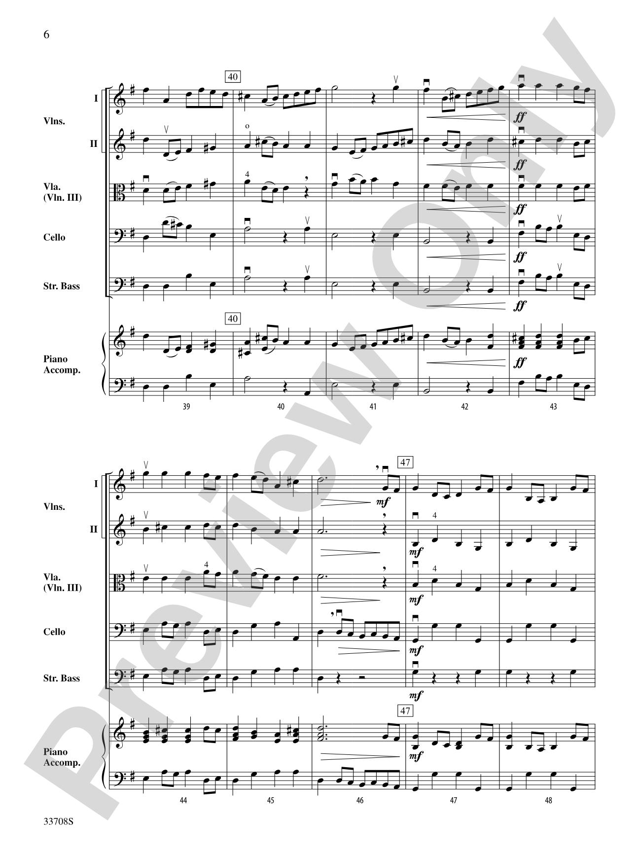 Brandenburg Concerto No. 3 (First Movement): String Orchestra Conductor Score & Parts