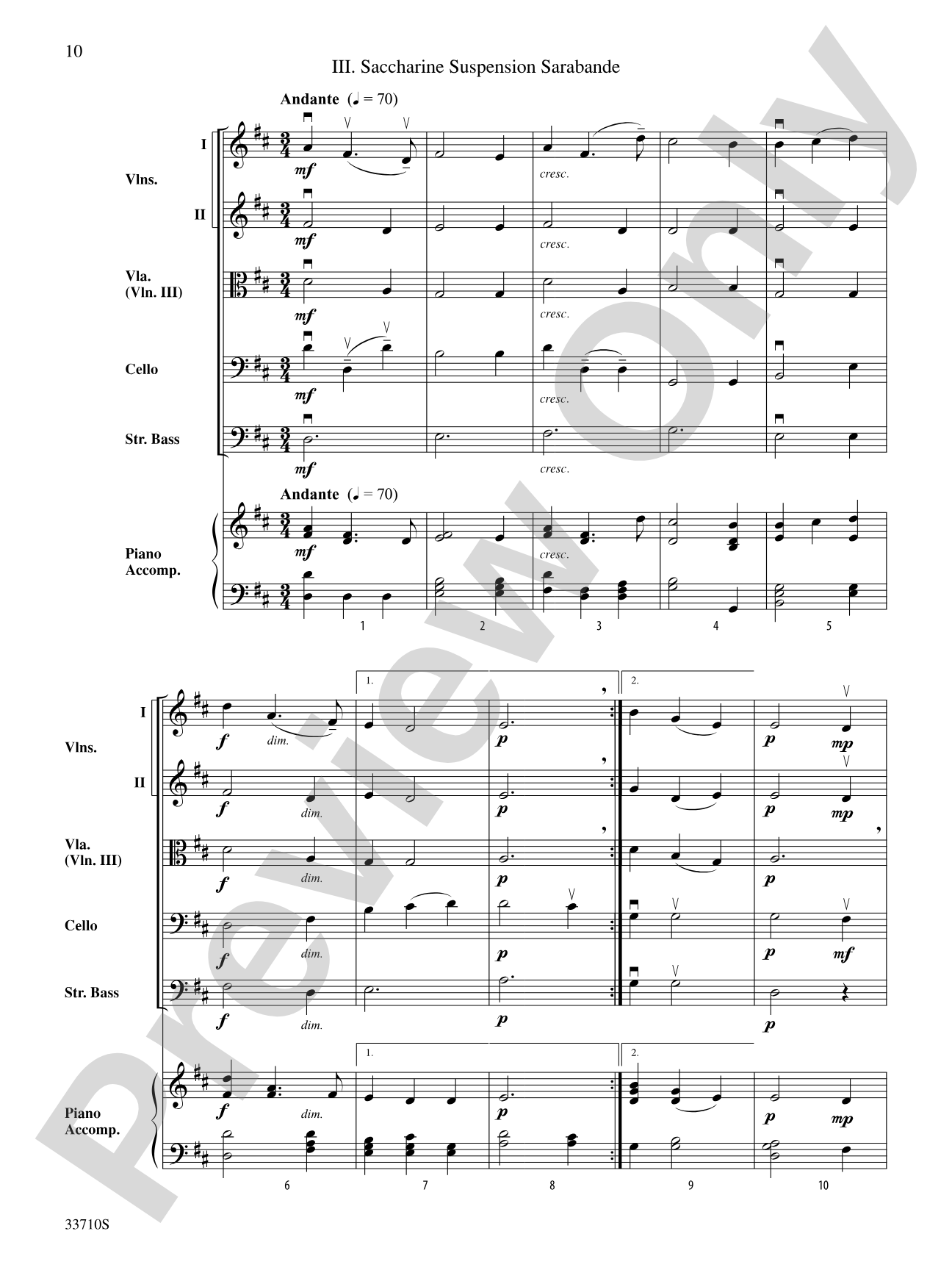 Sweet Suite: String Orchestra Conductor Score & Parts