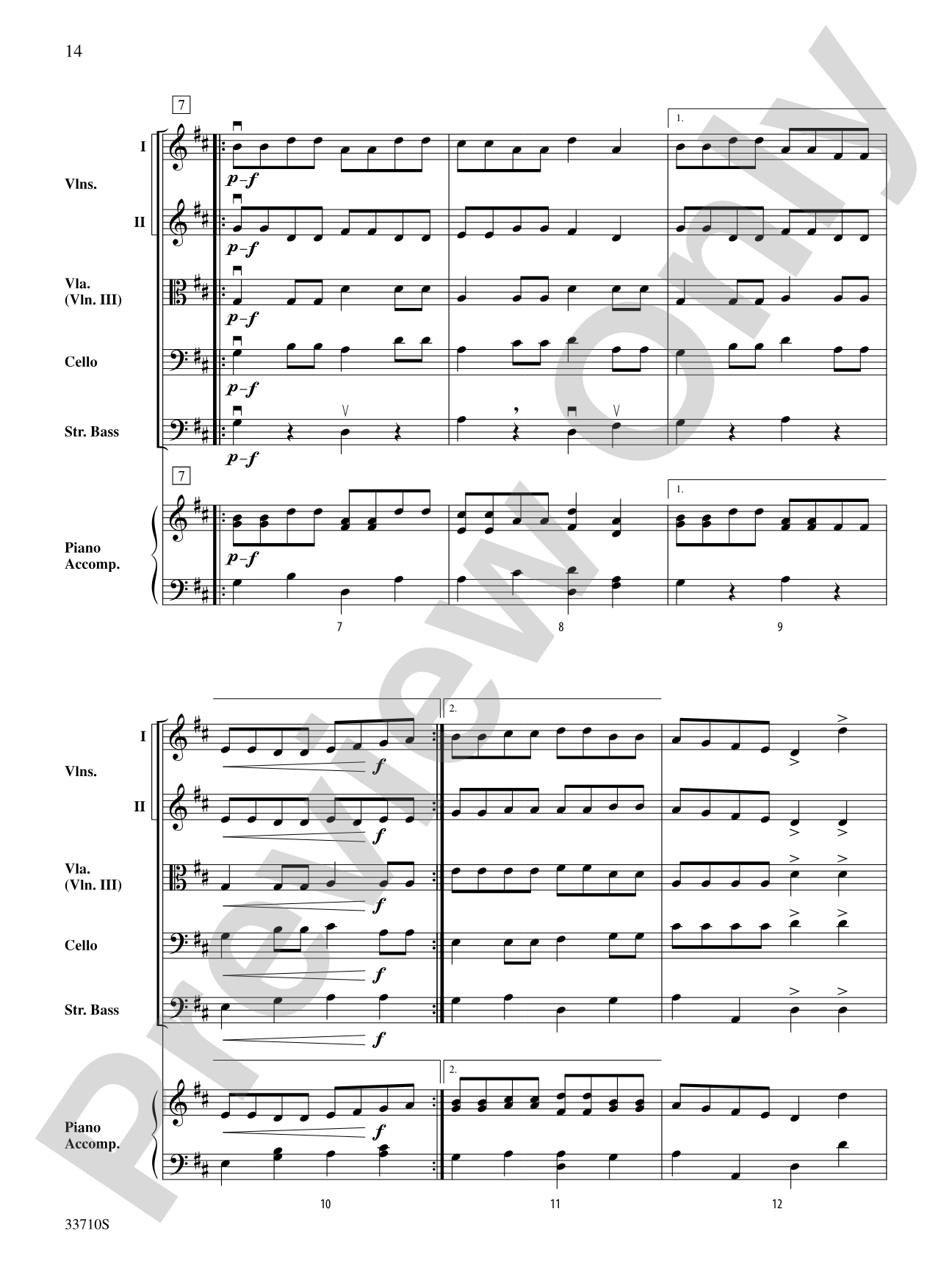 Sweet Suite: String Orchestra Conductor Score & Parts