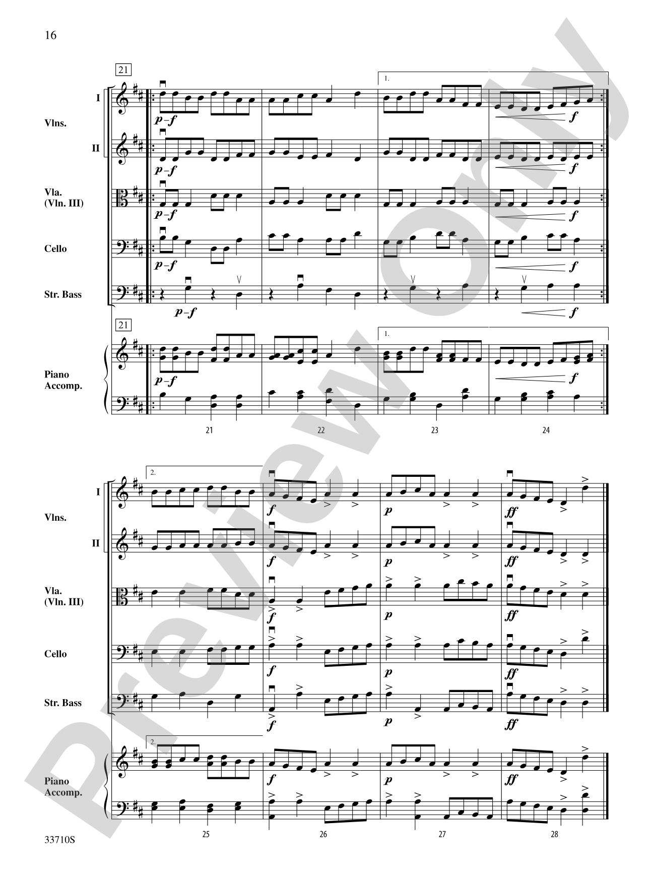 Sweet Suite: String Orchestra Conductor Score & Parts