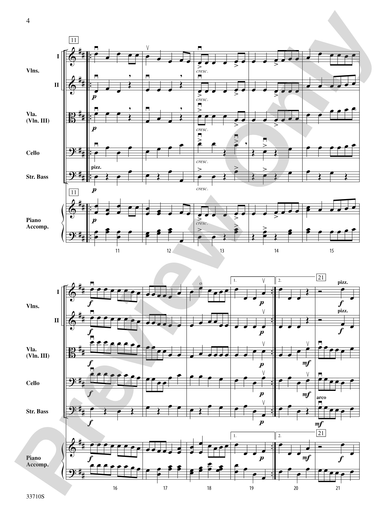 Sweet Suite: String Orchestra Conductor Score & Parts