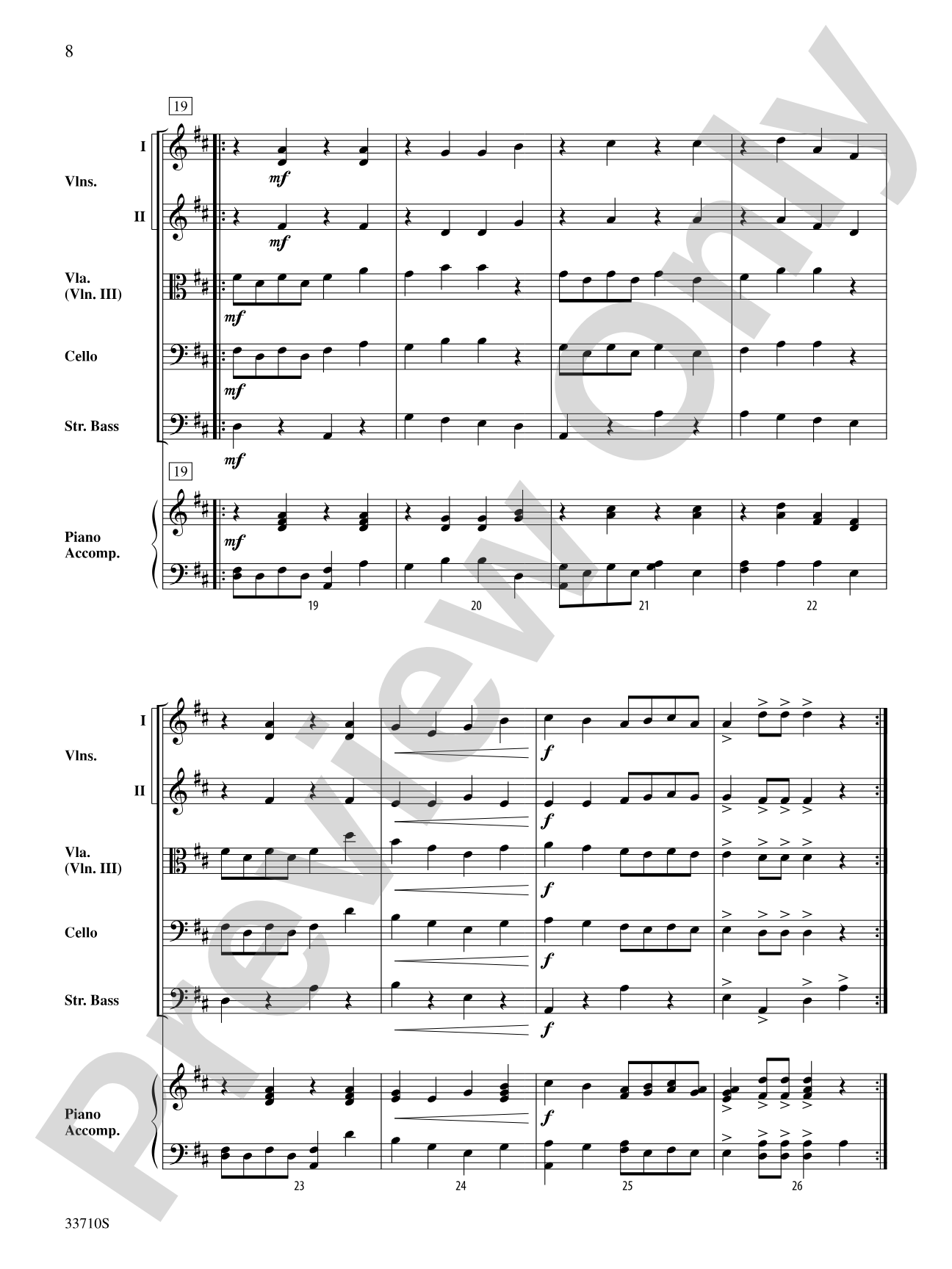 Sweet Suite: String Orchestra Conductor Score & Parts