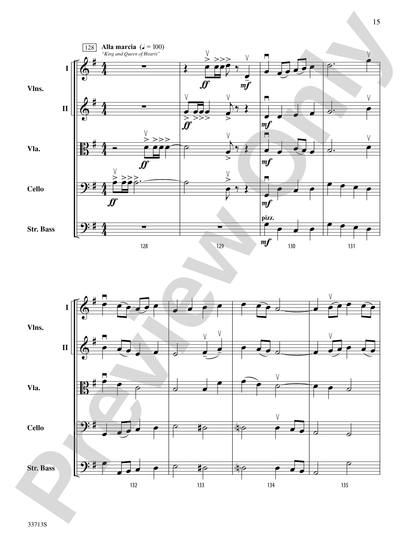 Wonderland Variations: String Orchestra Conductor Score & Parts