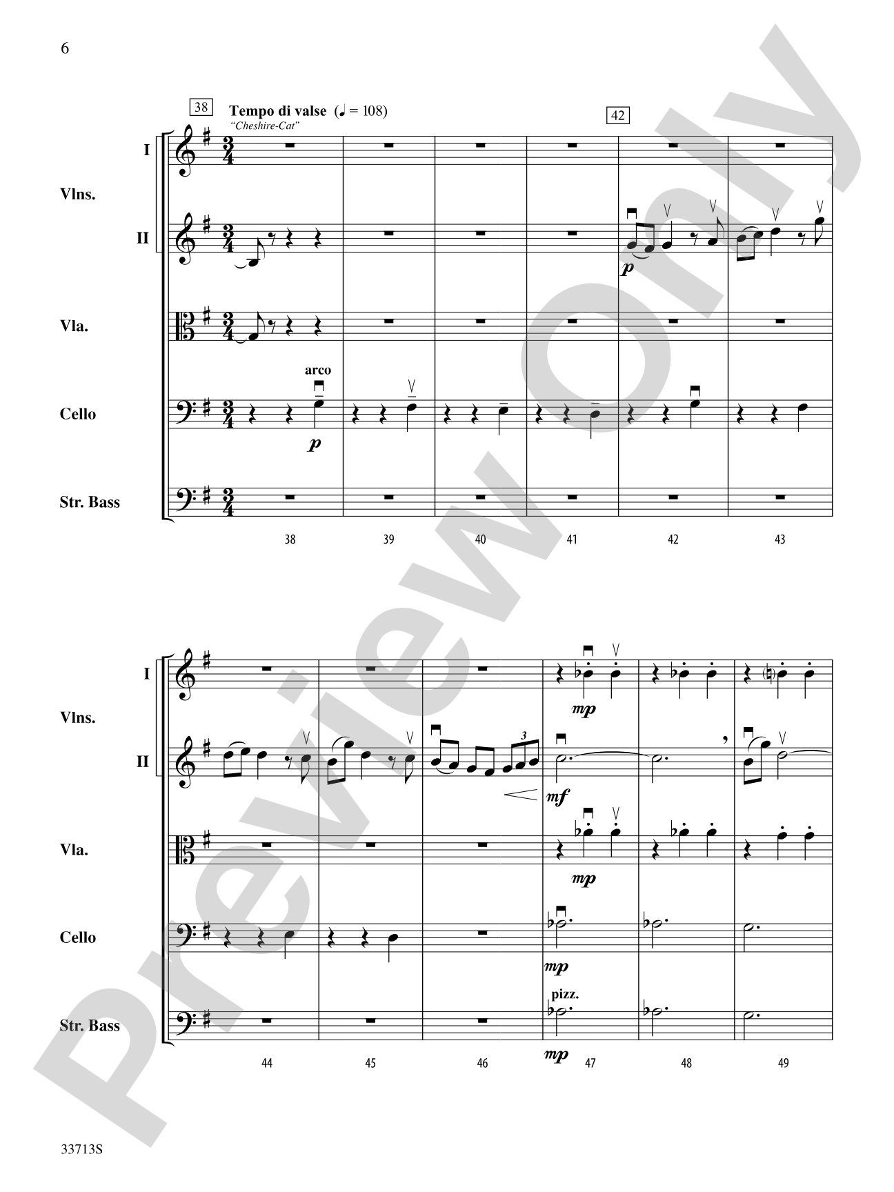 Wonderland Variations: String Orchestra Conductor Score & Parts