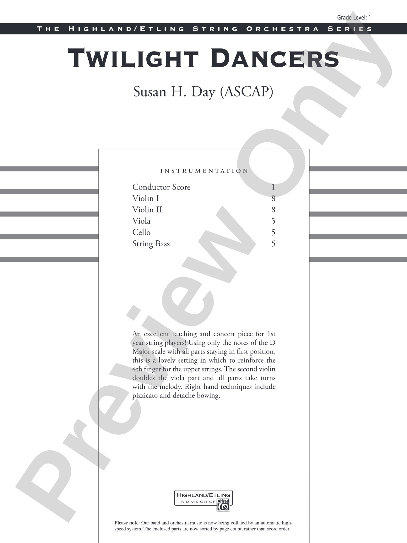 Twilight Dancers: Score