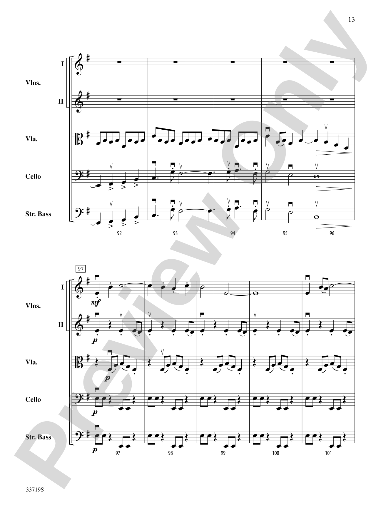 Winter Solstice: String Orchestra Conductor Score & Parts