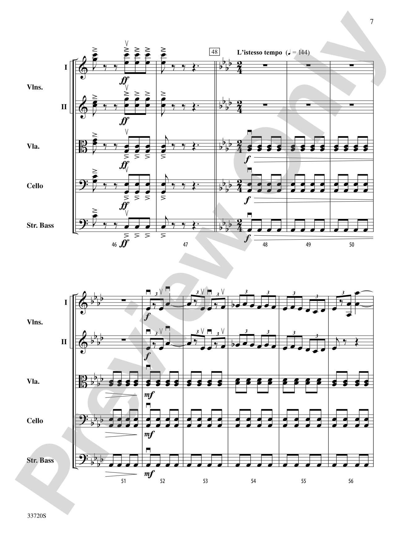 Tarantelle: String Orchestra Conductor Score & Parts