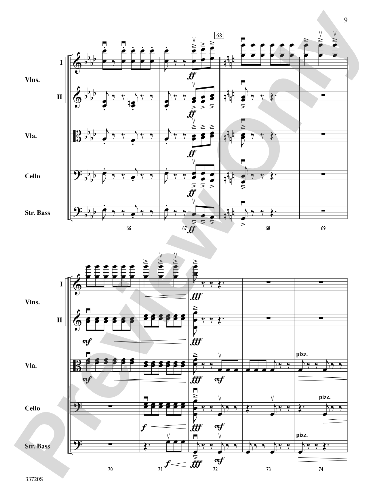 Tarantelle: String Orchestra Conductor Score & Parts
