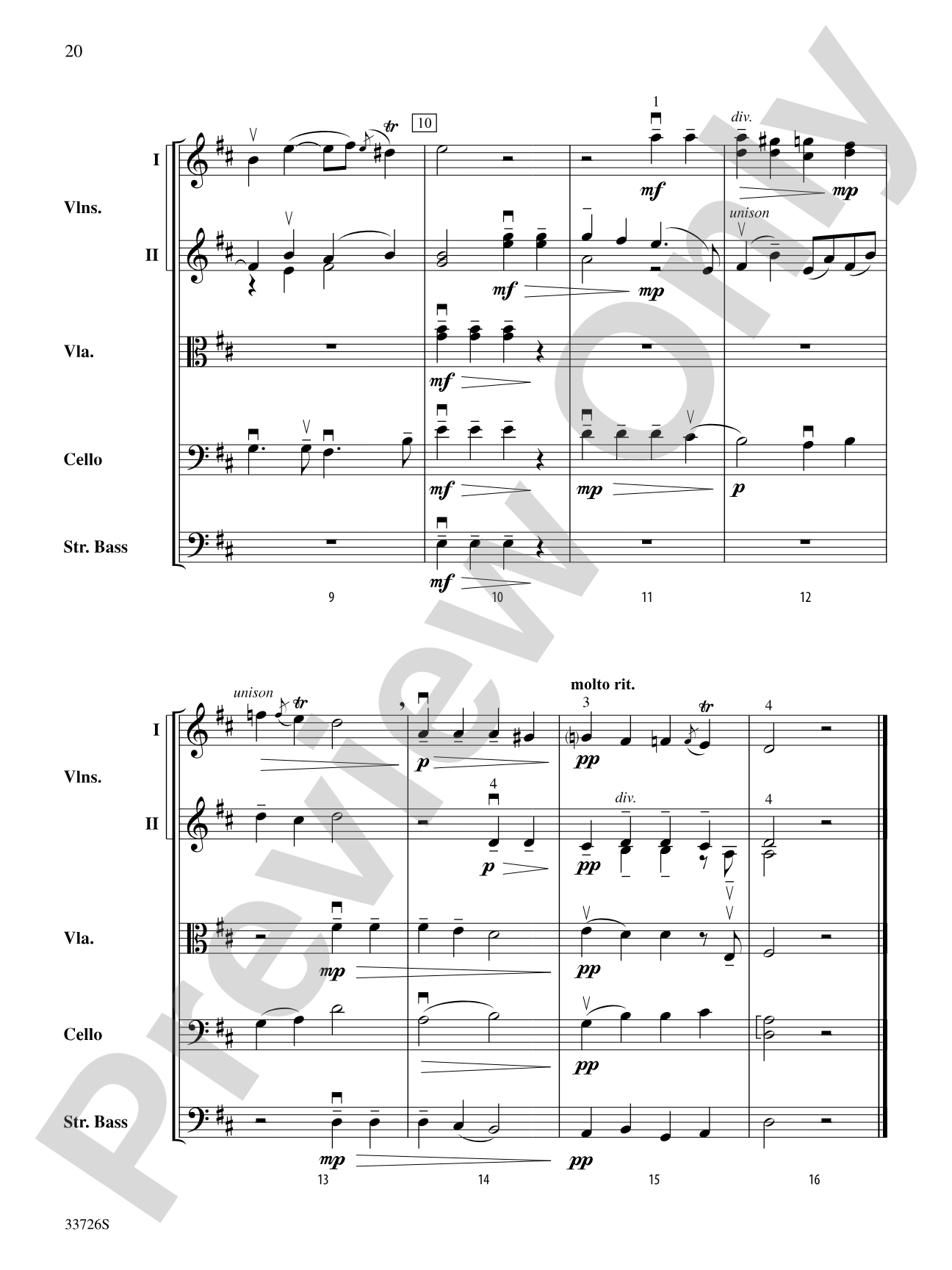 Battalia: String Orchestra Conductor Score & Parts