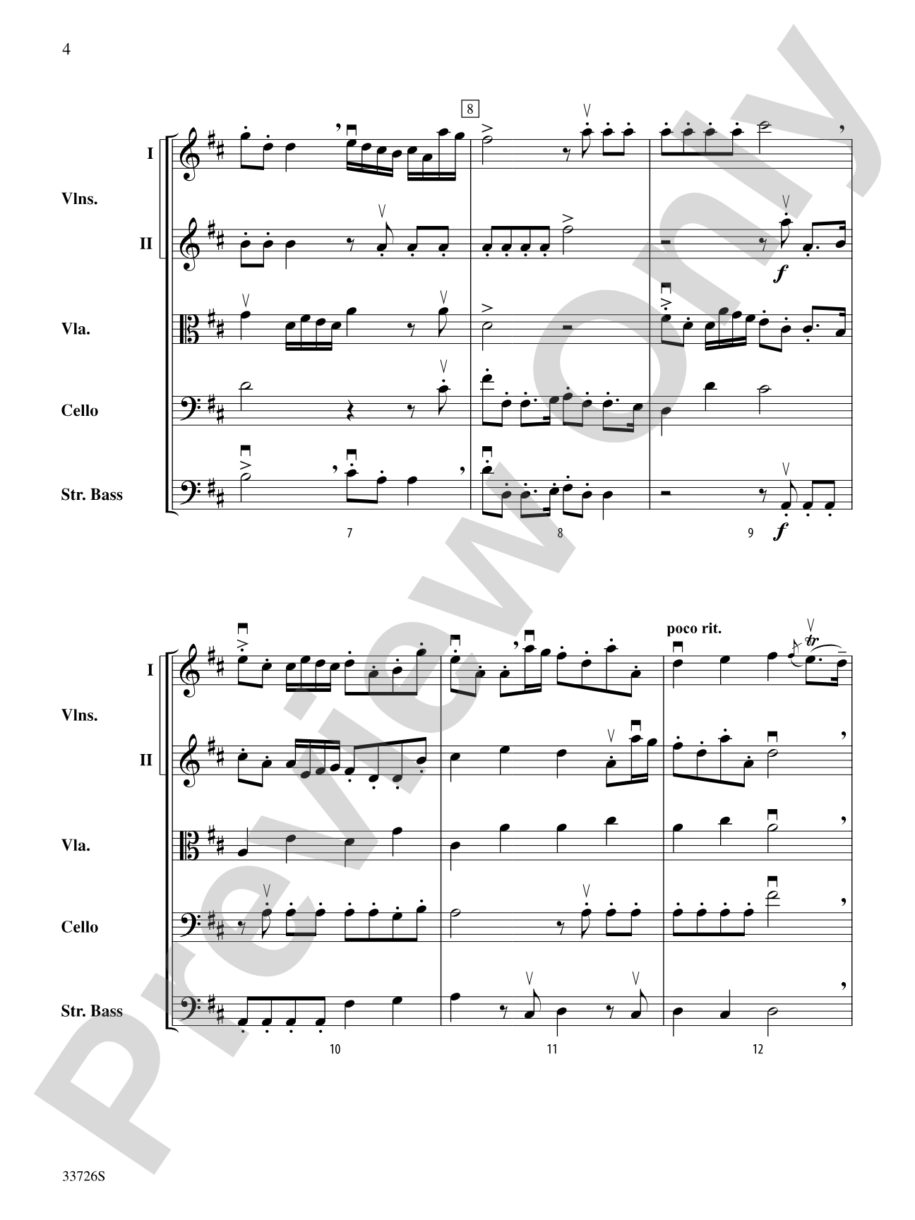 Battalia: String Orchestra Conductor Score & Parts